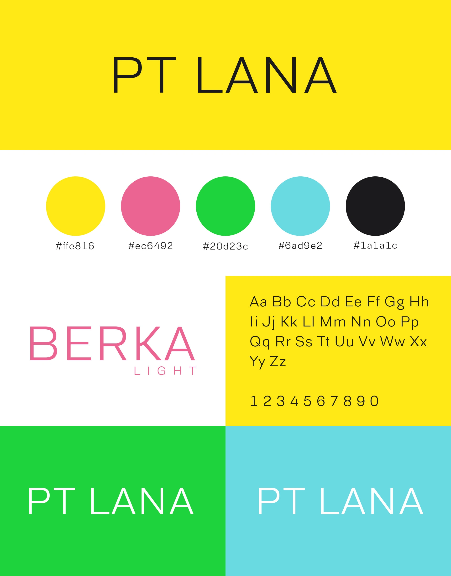 PT LANA - Logo, Colour Palette & Typography Breakdown 