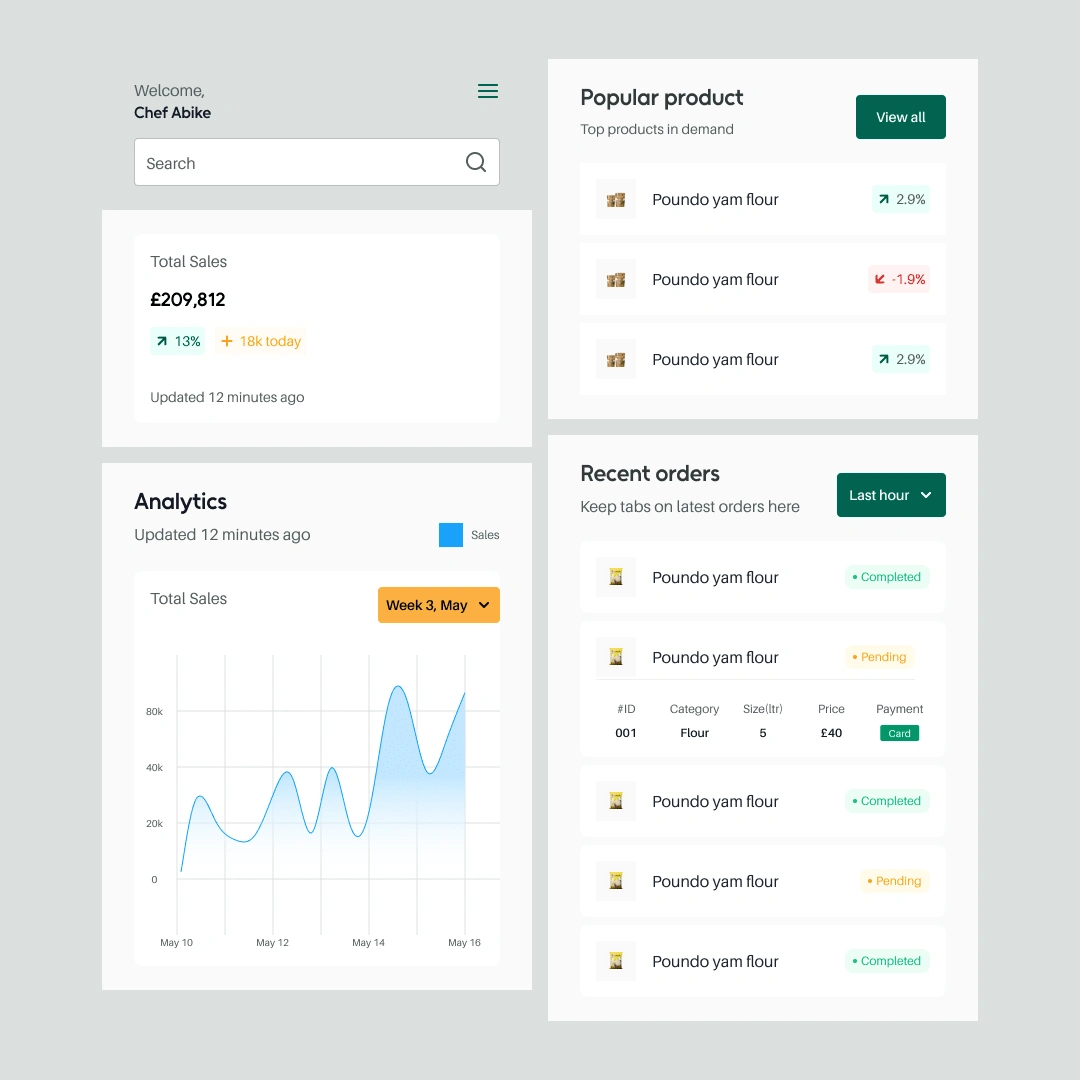 Some of the design assets for the web app and the admin dashboard