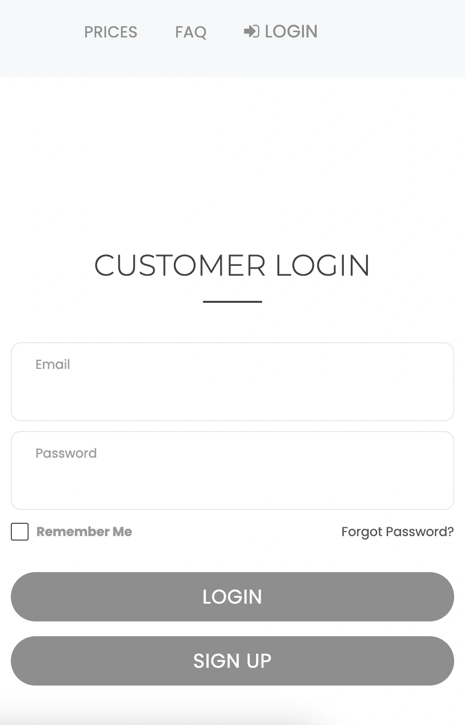 Customer Login