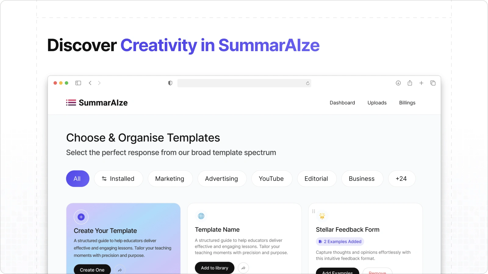 Template Marketplace