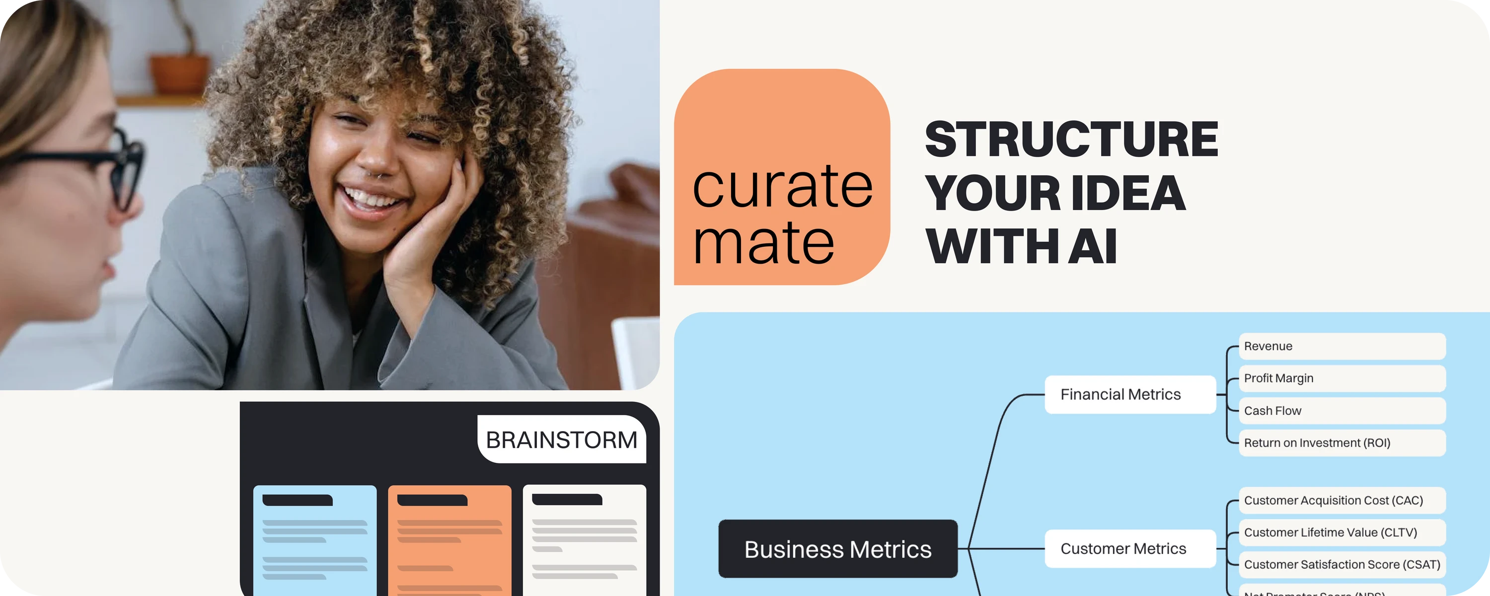 CurateMate — AI-enhanced brainstorming tool