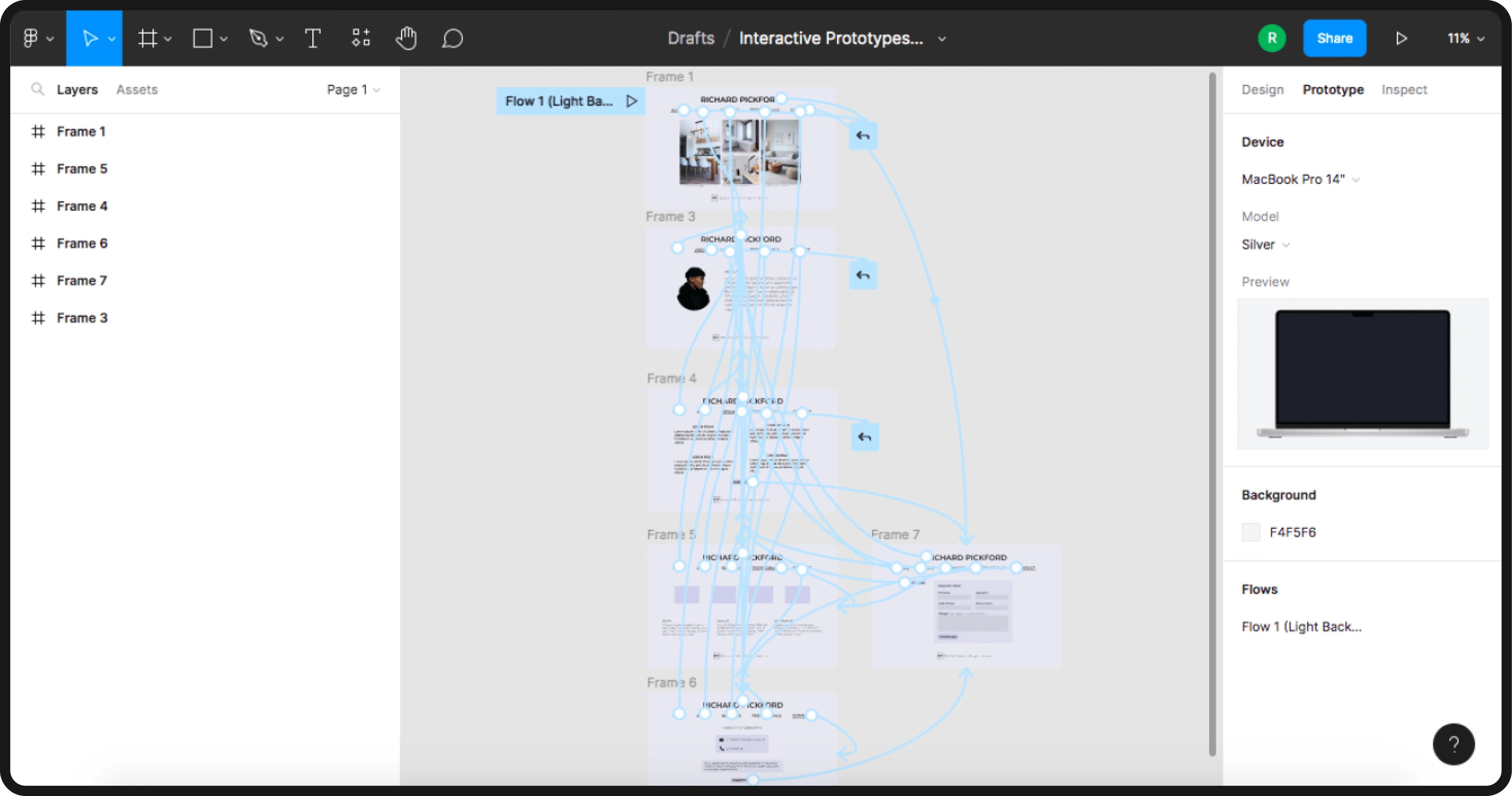 Screenshot of interactive Figma prototype.