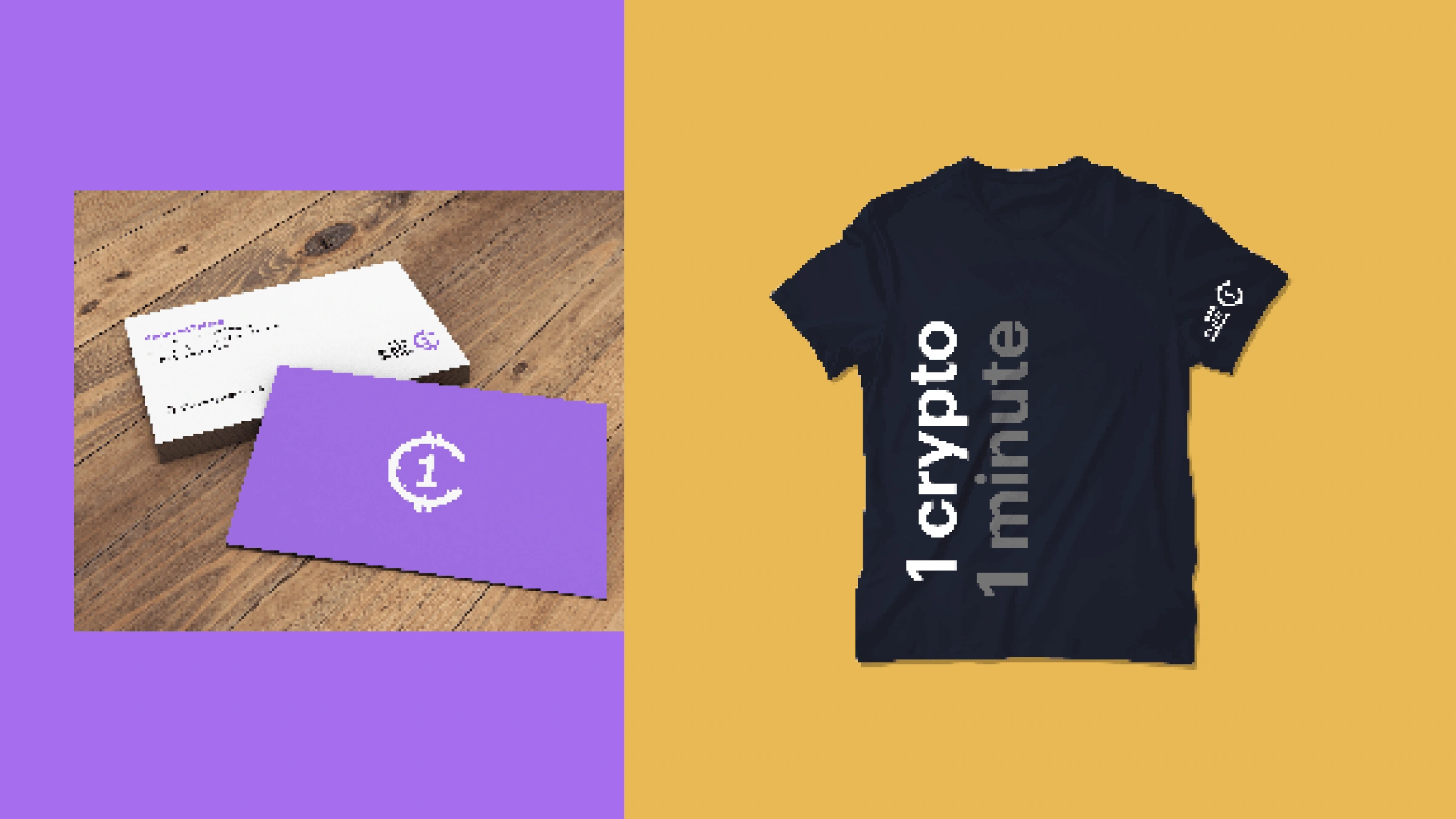 Logo touch points–Business cards and T-shirt