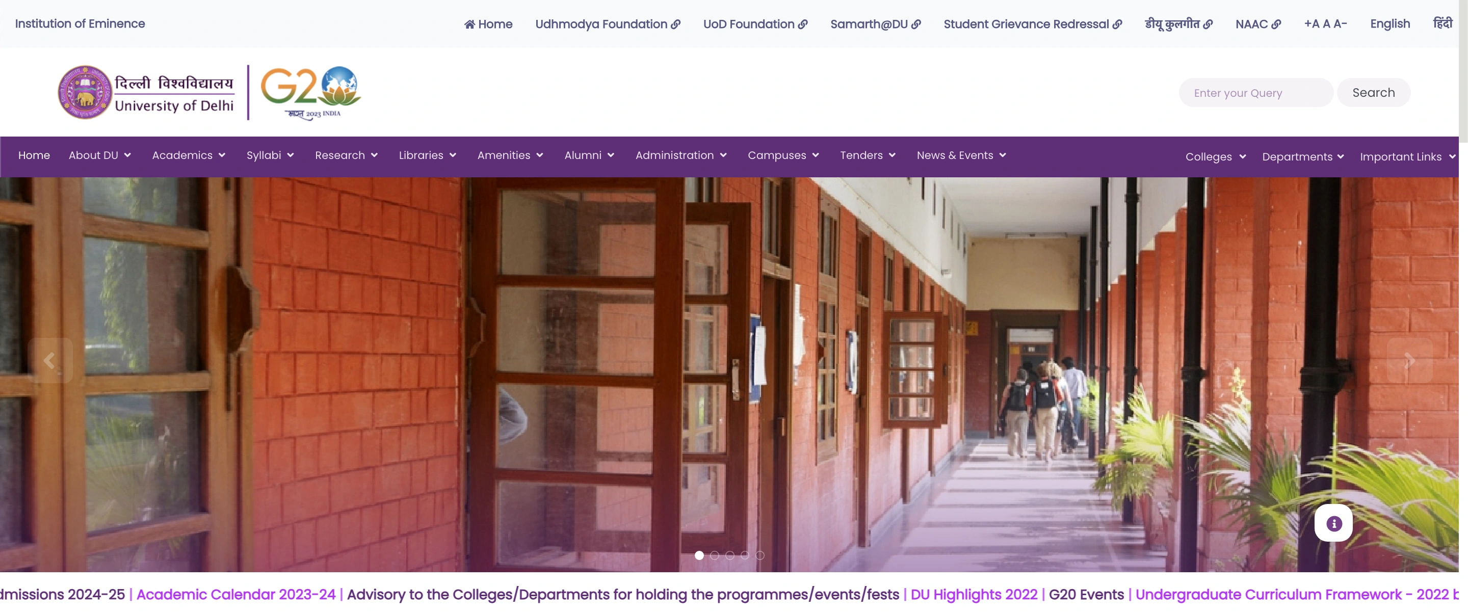 University of Delhi's Website Redesign