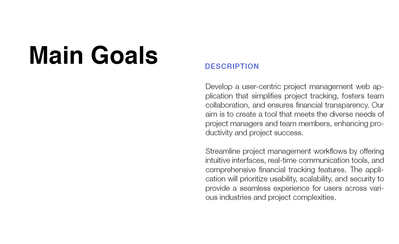 User Persona
Alex, a busy project manager, needs a tool that simplifies tracking multiple projects, manages finances, and fosters team collaboration efficiently.