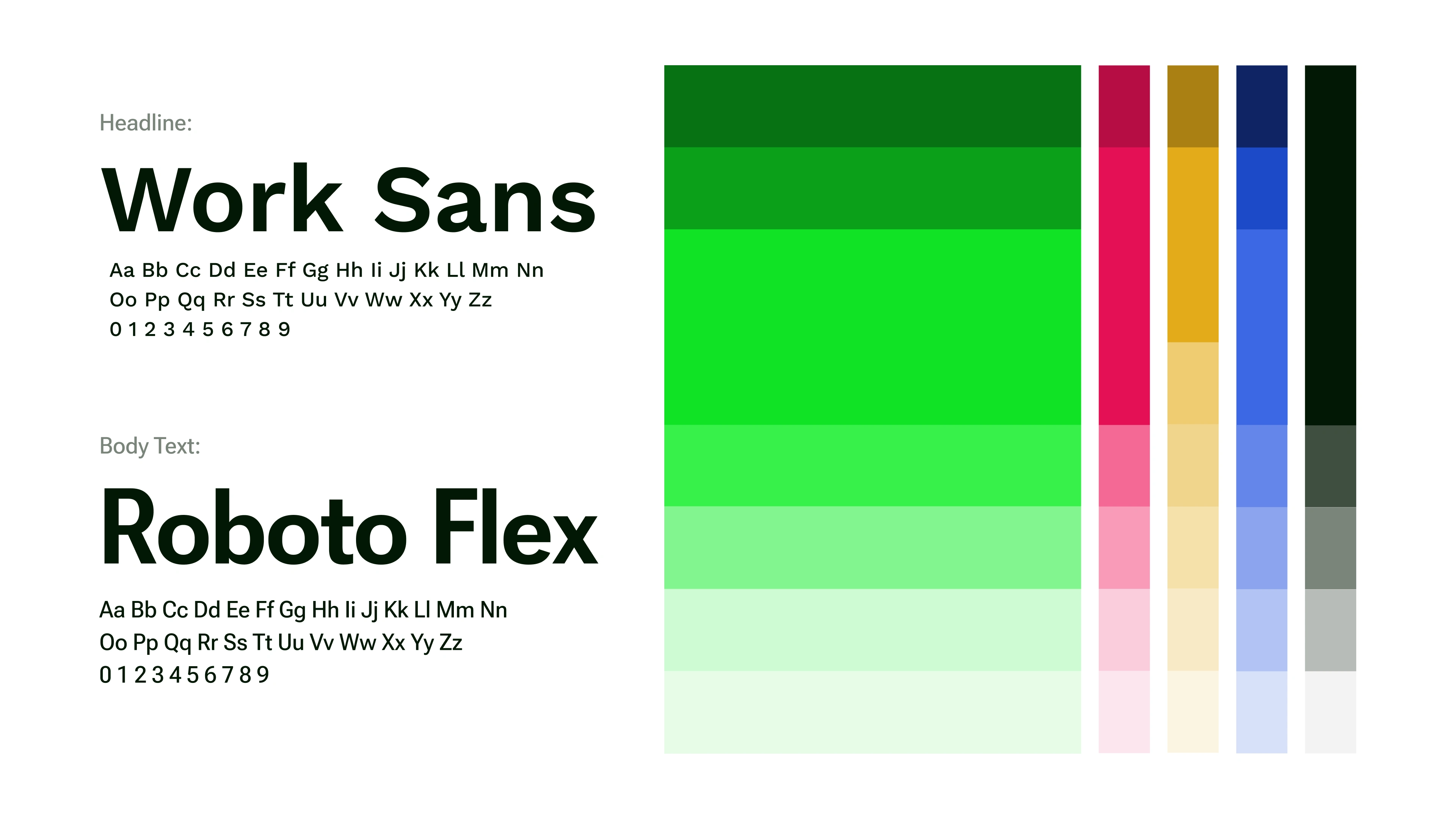 Typography and Colour Palette System