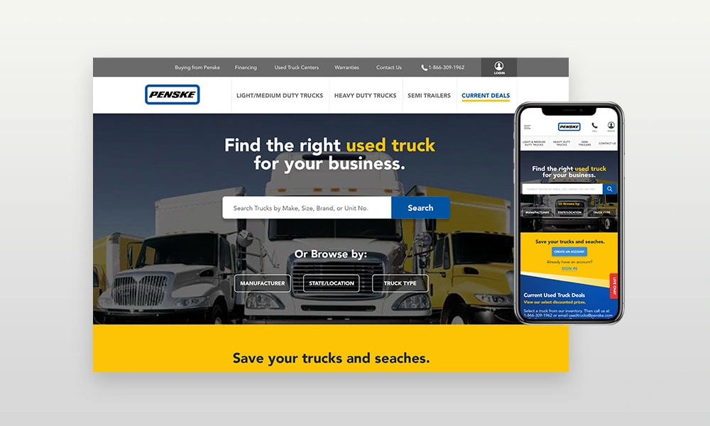 New Penske Used Trucks Website