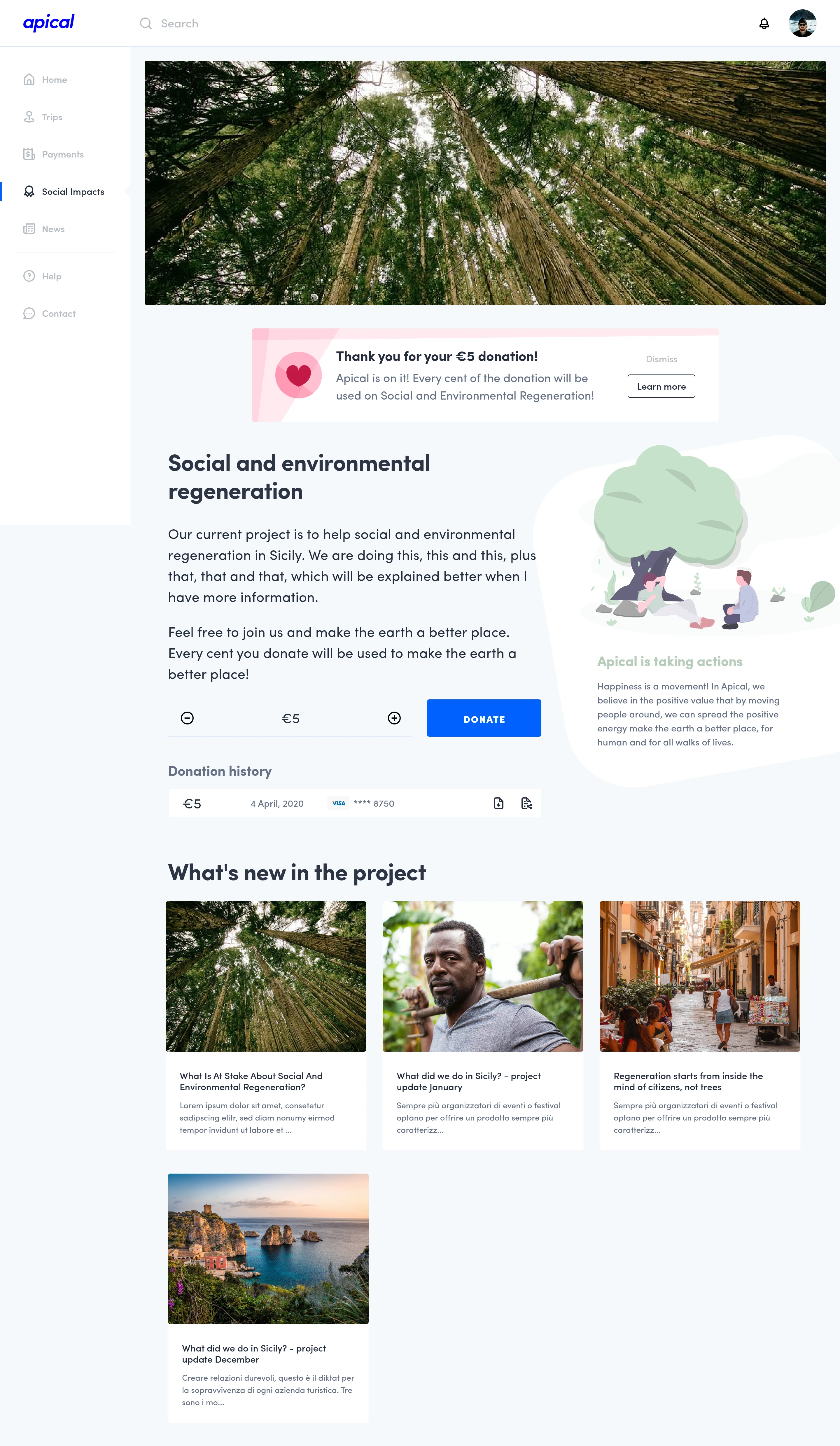 Social impacts page