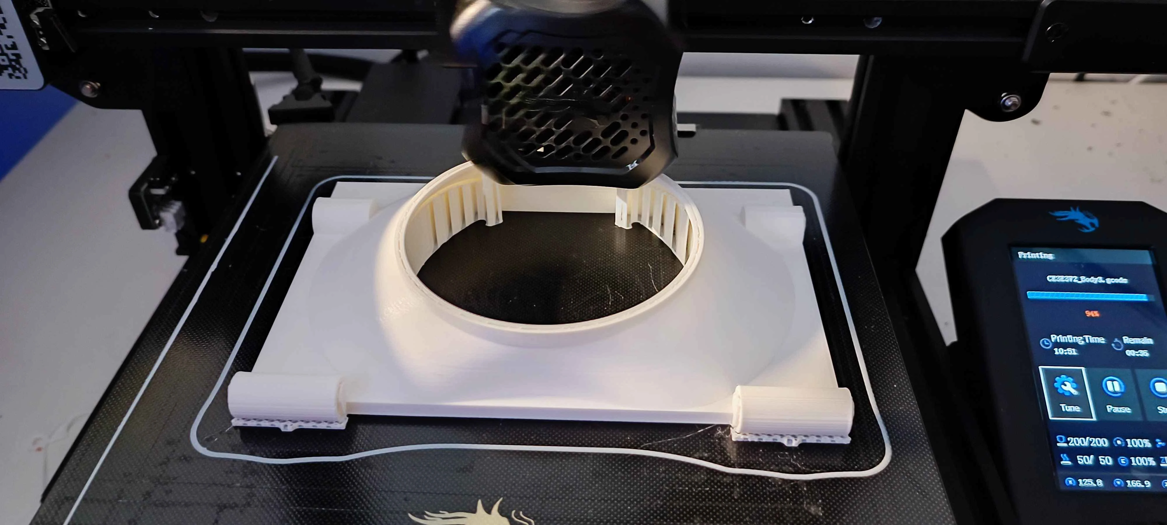 3D printing of the fan shoud