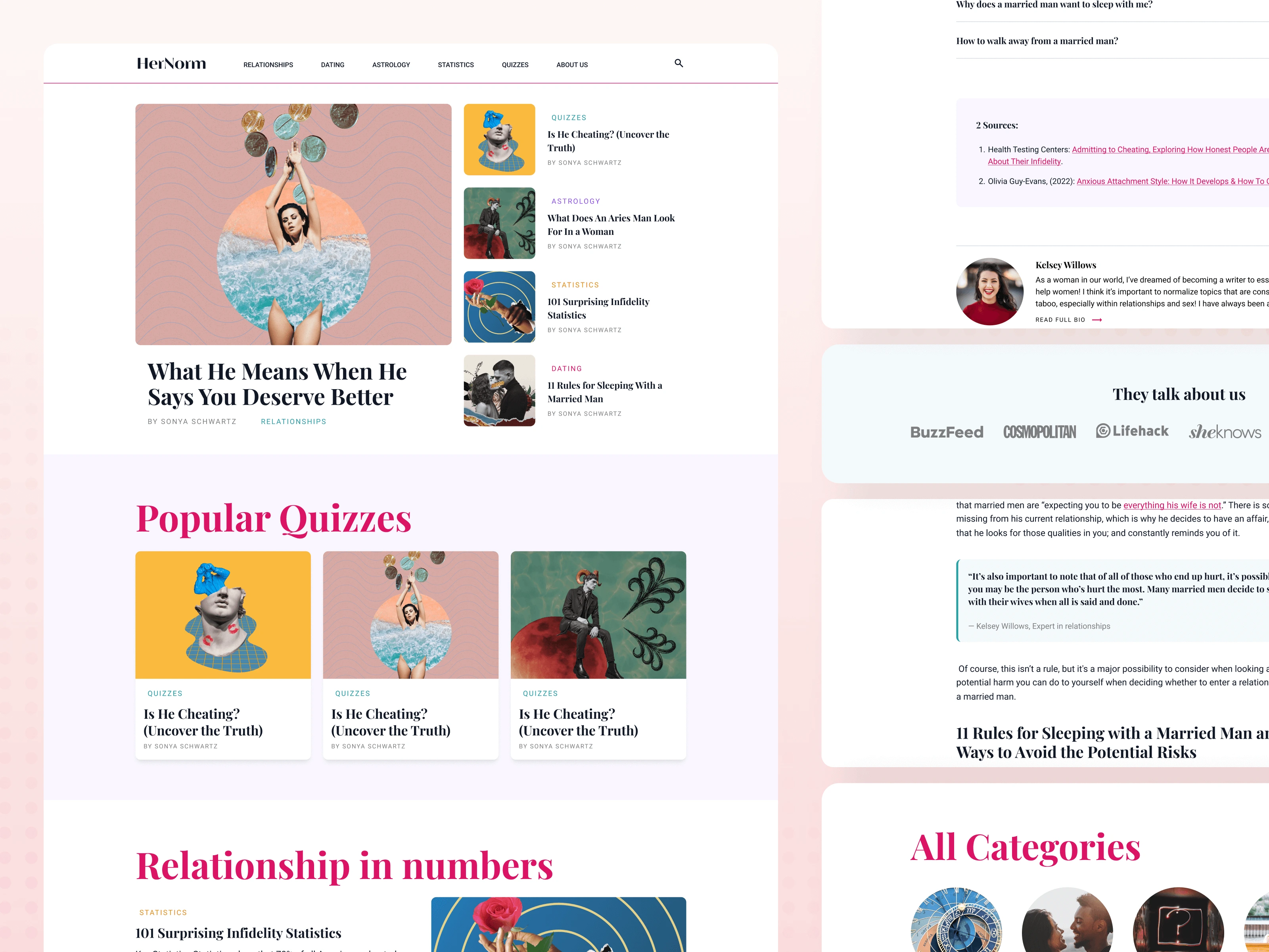 New desktop homepage and the range of pastel secondary colors in use