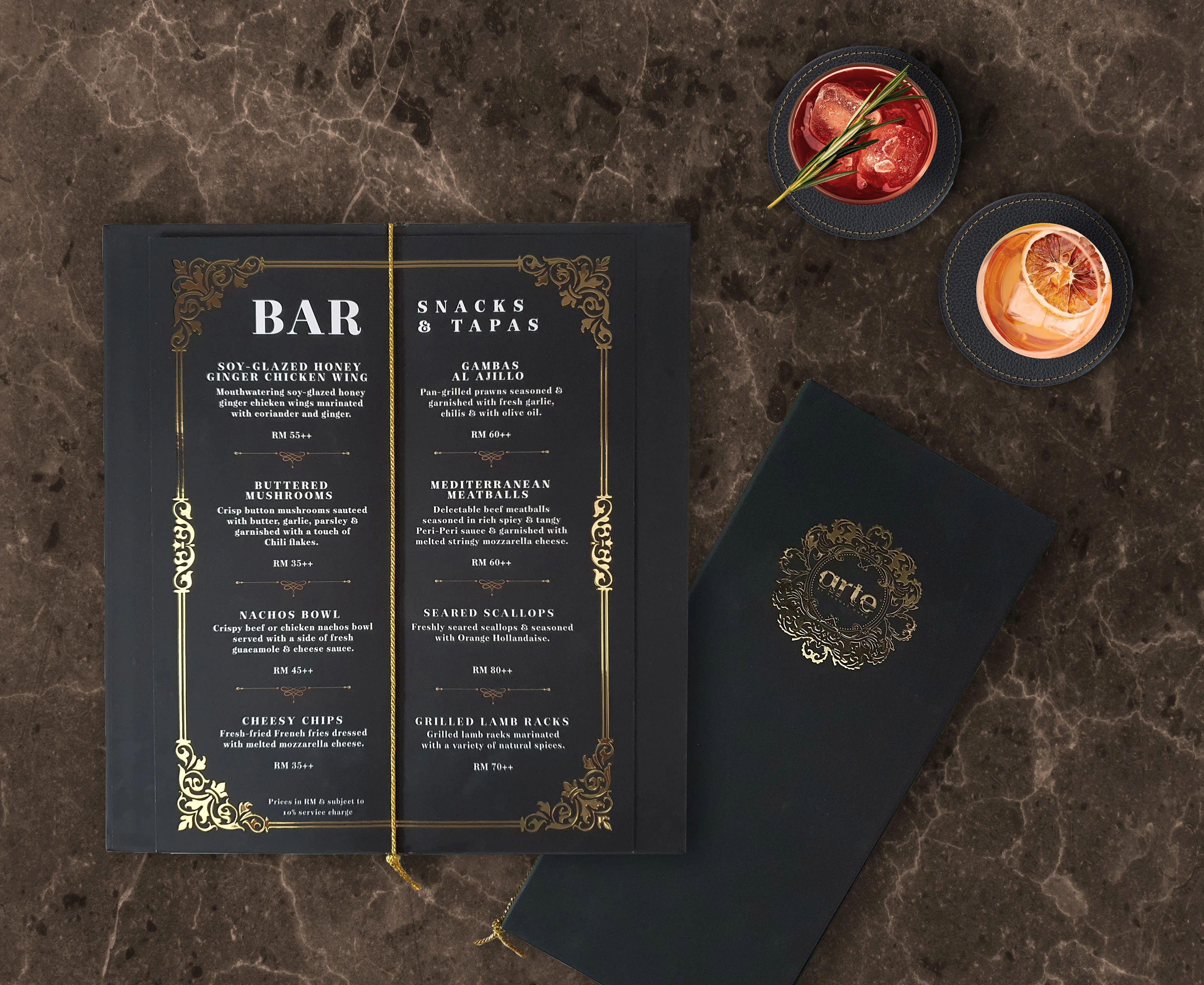 Baroque Bar Menu