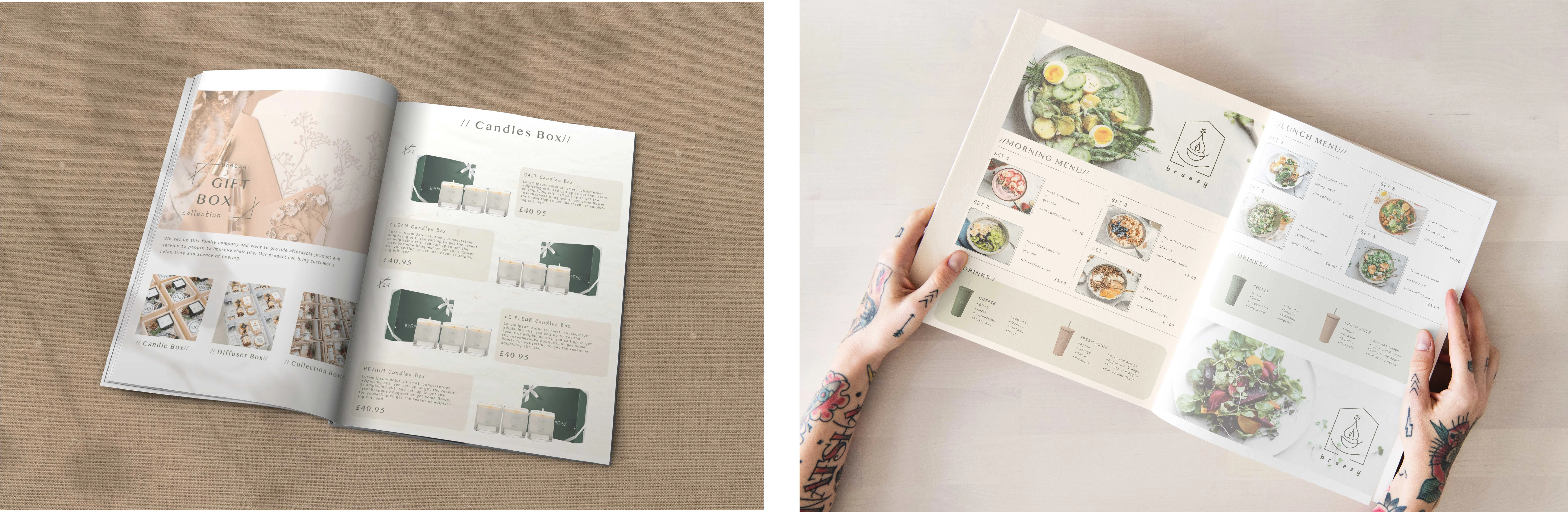 B2B Leaflet and Menu design