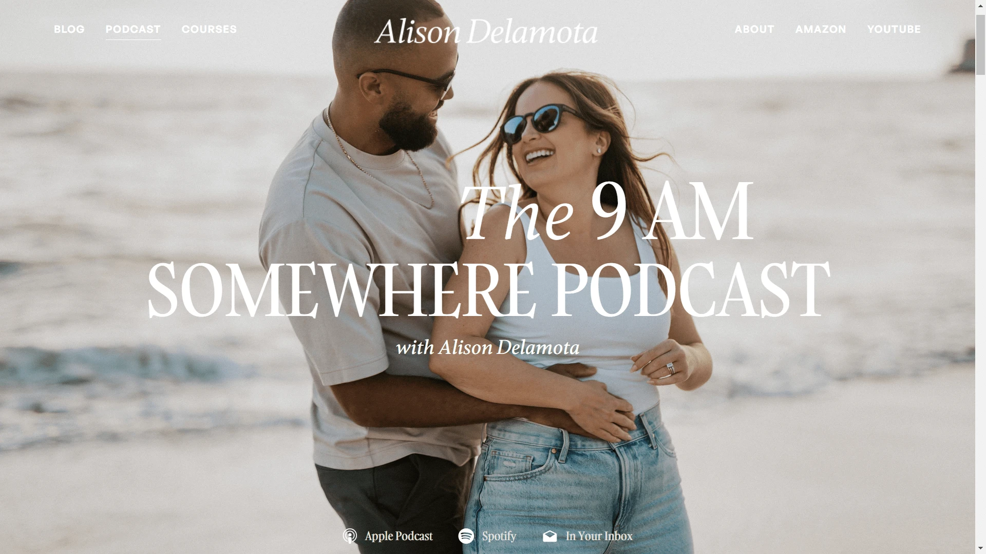 Podcast page of website