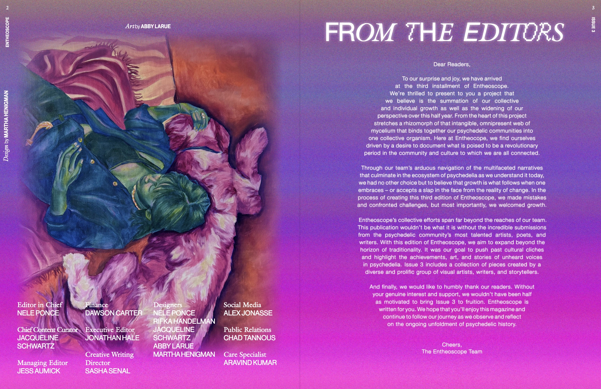 For the Editors page of the Magazine's edition in which this piece was published