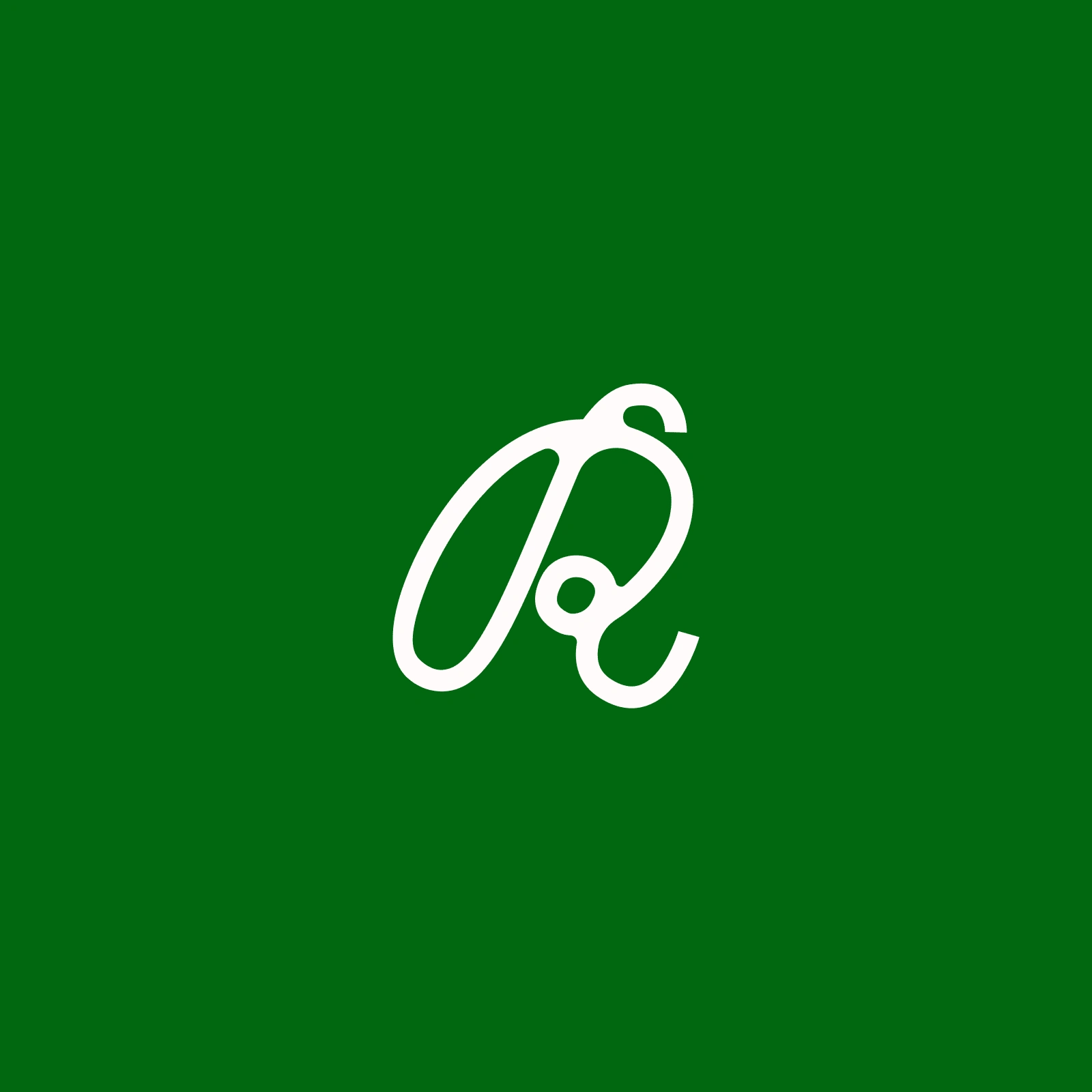 The letter "R," with an vintage, elite character, symbolizes an exclusive community. paired with antiqua font to complement the wordmark