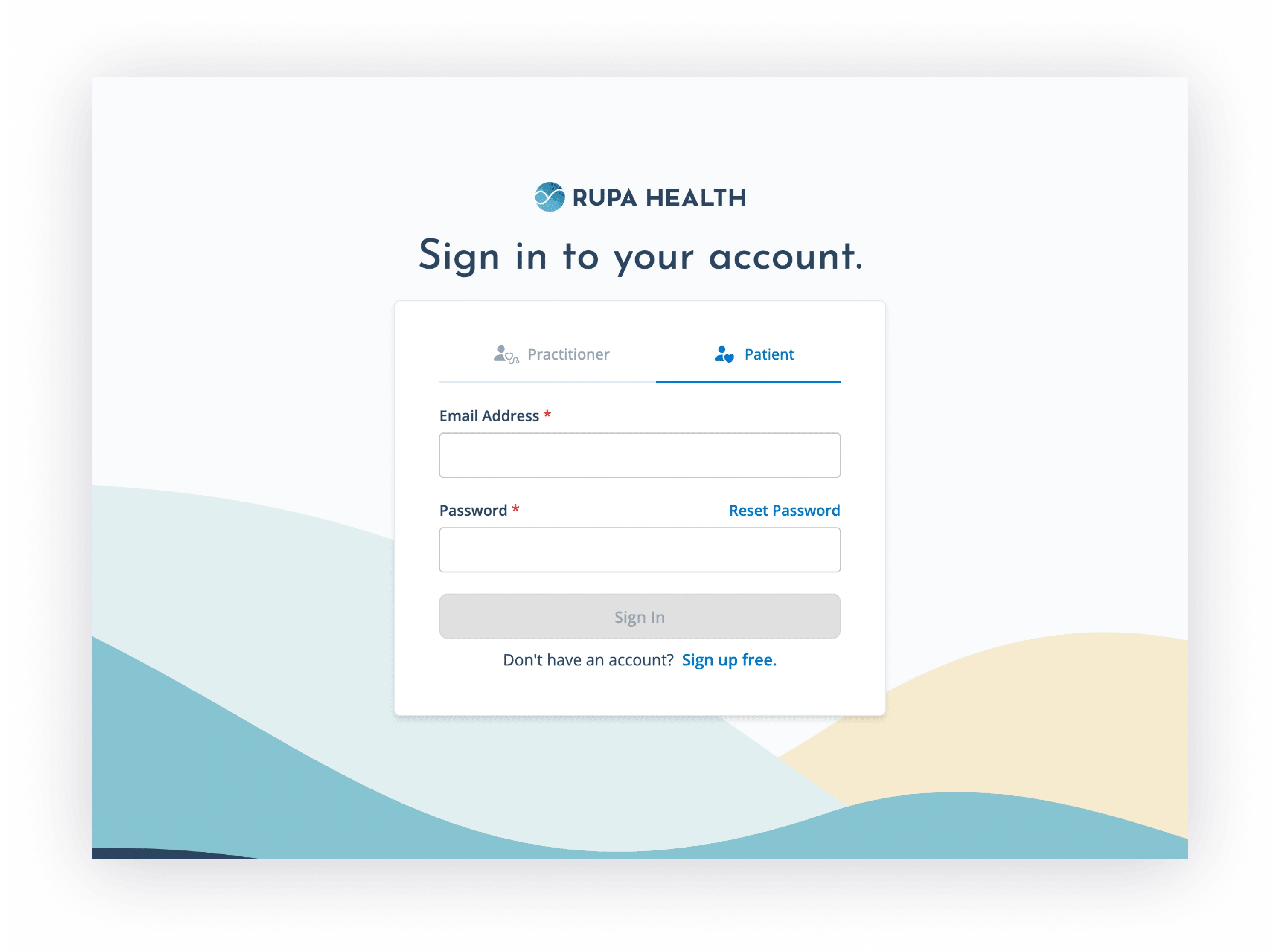 Redesigned sign-in page