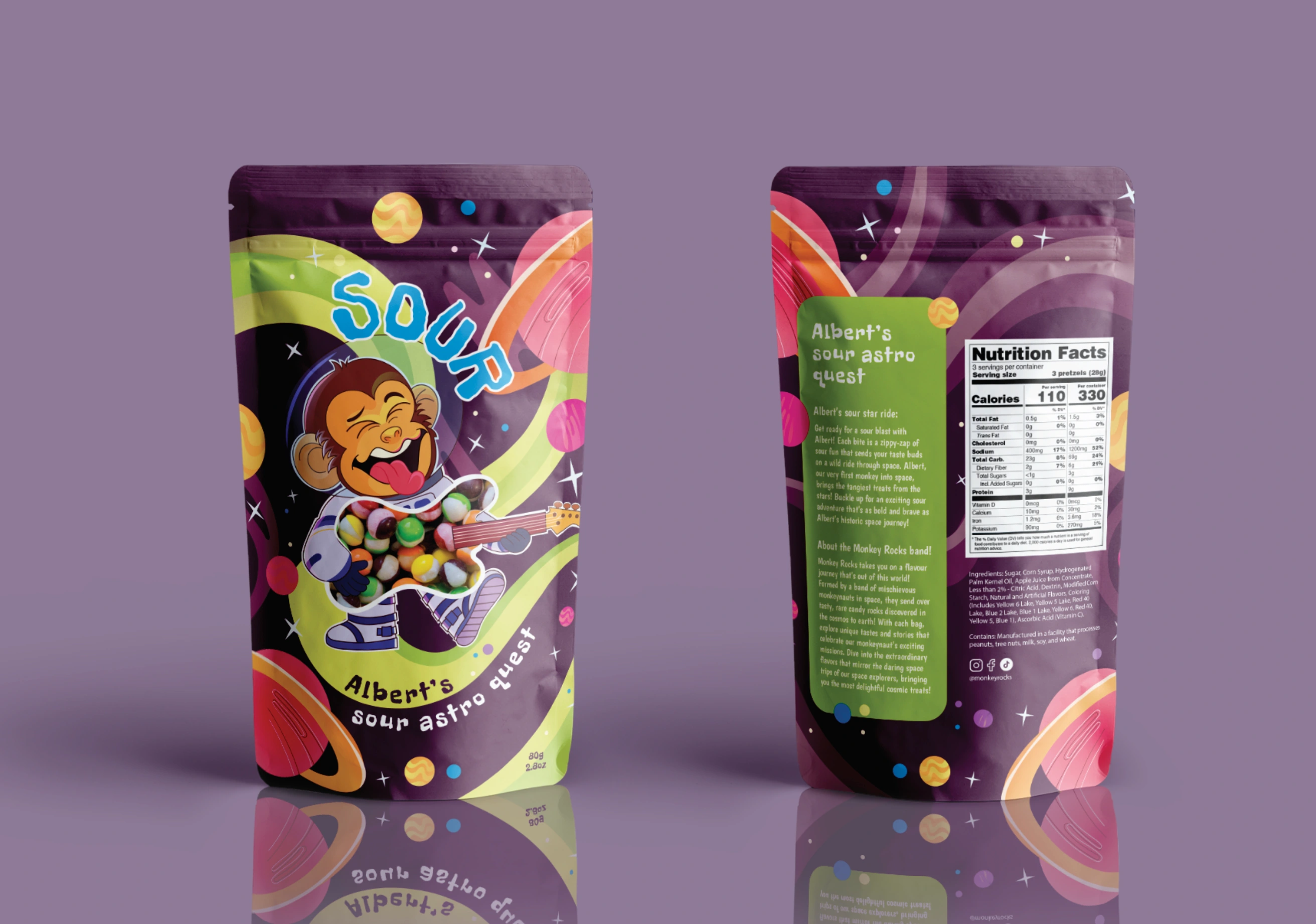 Brand Naming, Brand Strategy, Illustration & Packaging Design - packaging pouch design, 3D mockup