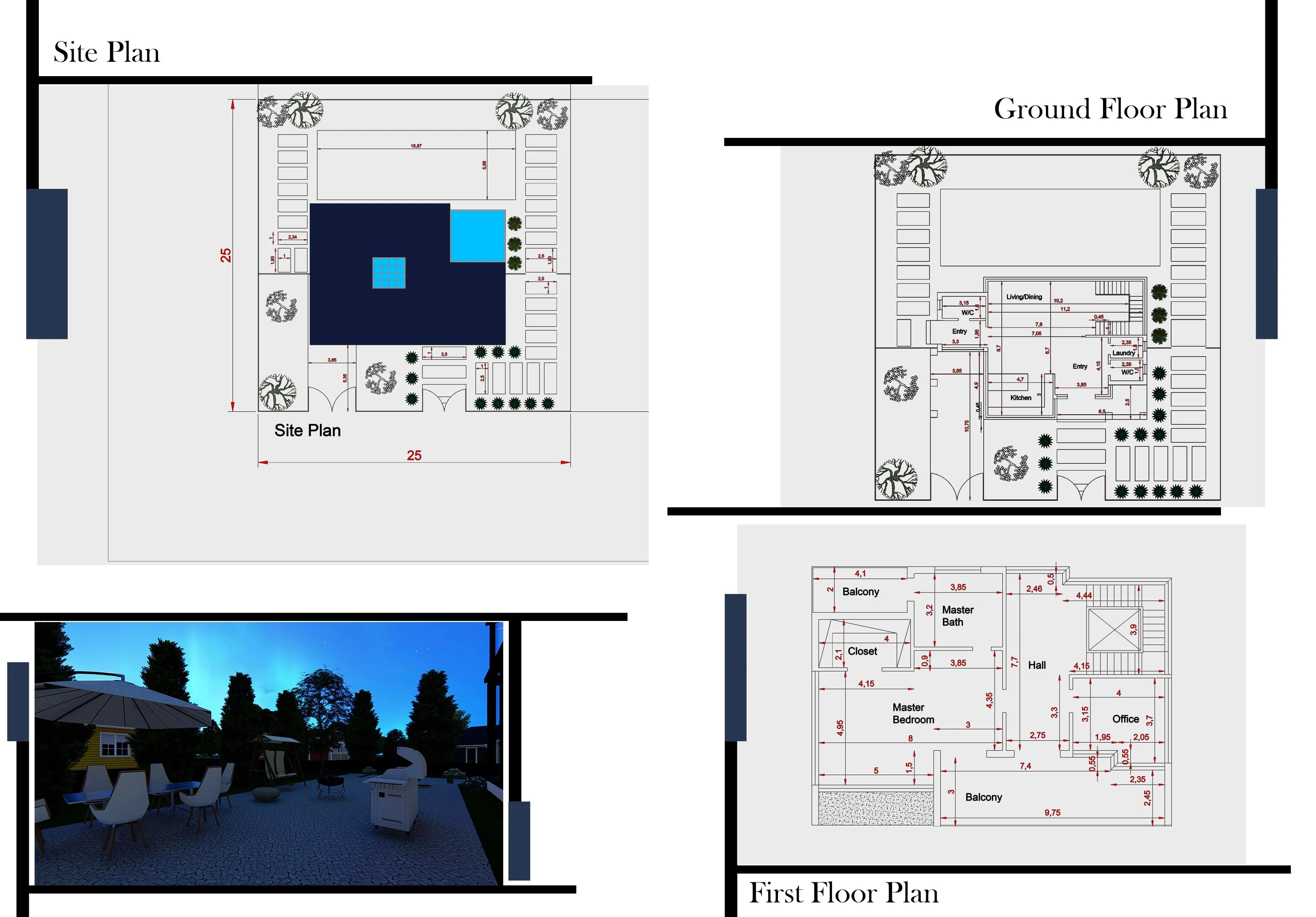 Site + Floor Plans