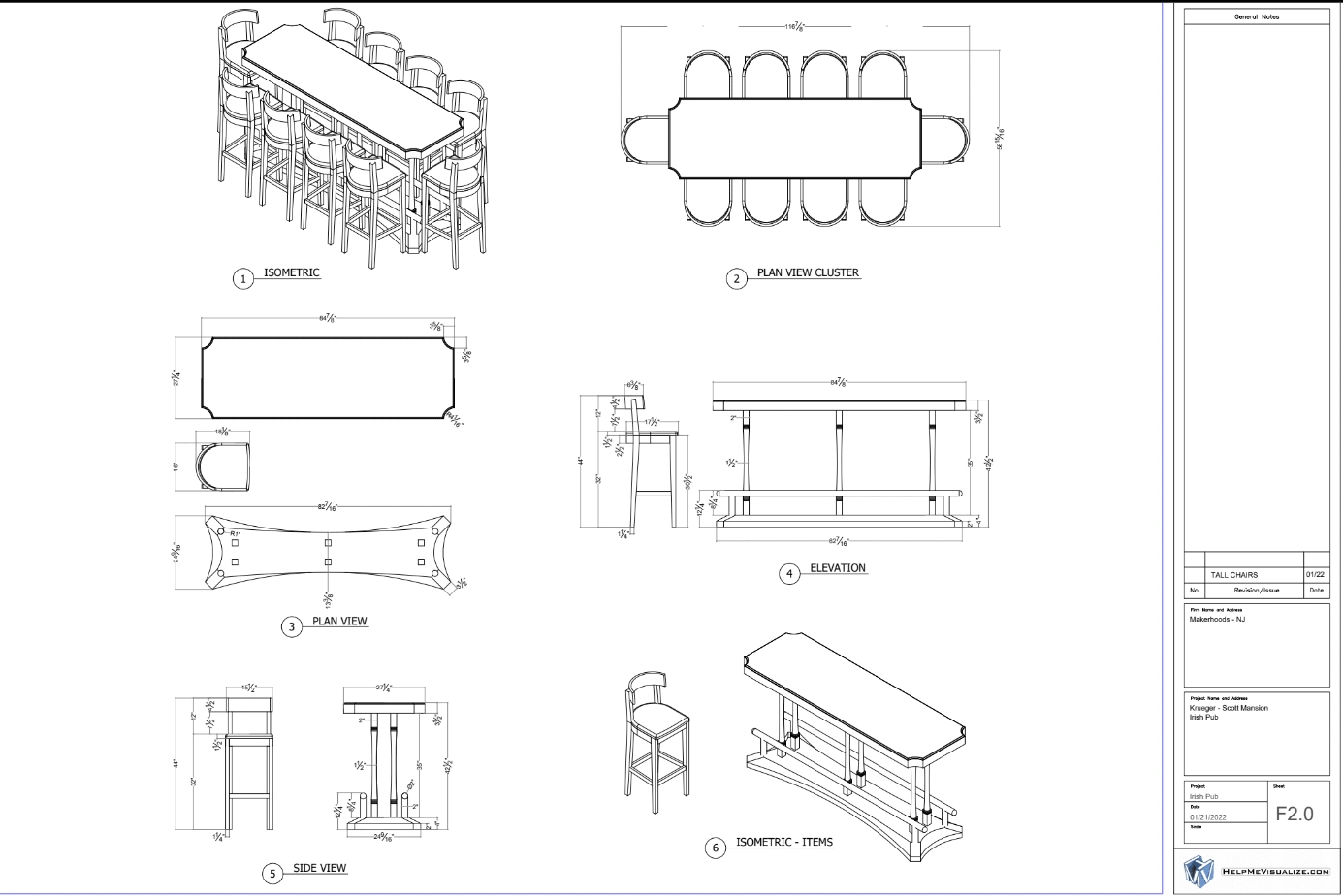 This is a sample of the custom furniture drafting 