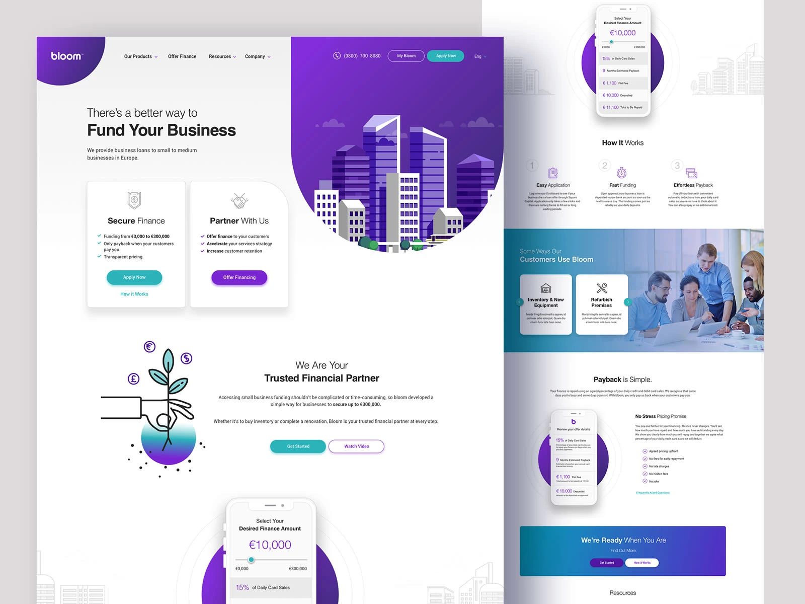 Bloom - Landing Page Design