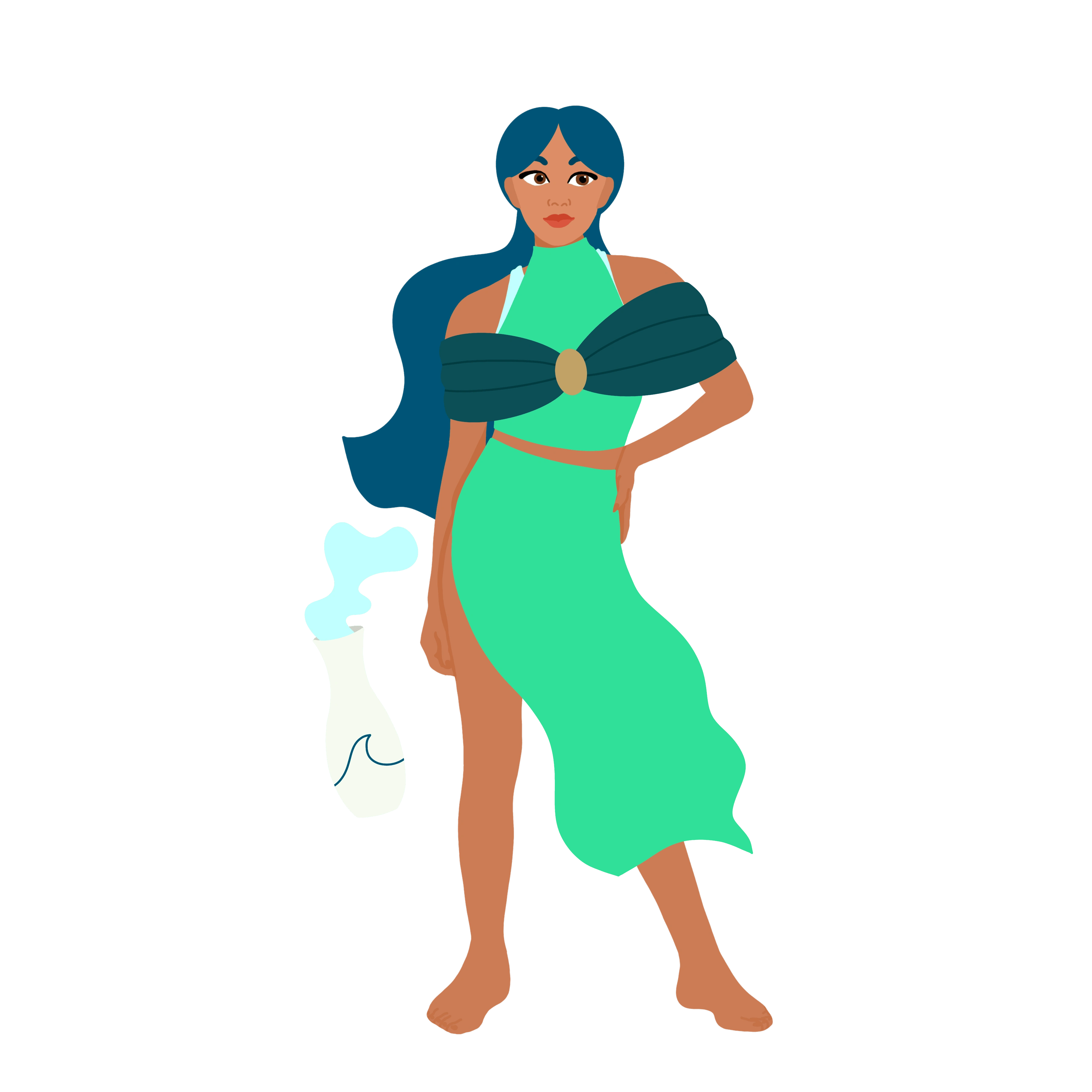 Naiad in her Water Outfit