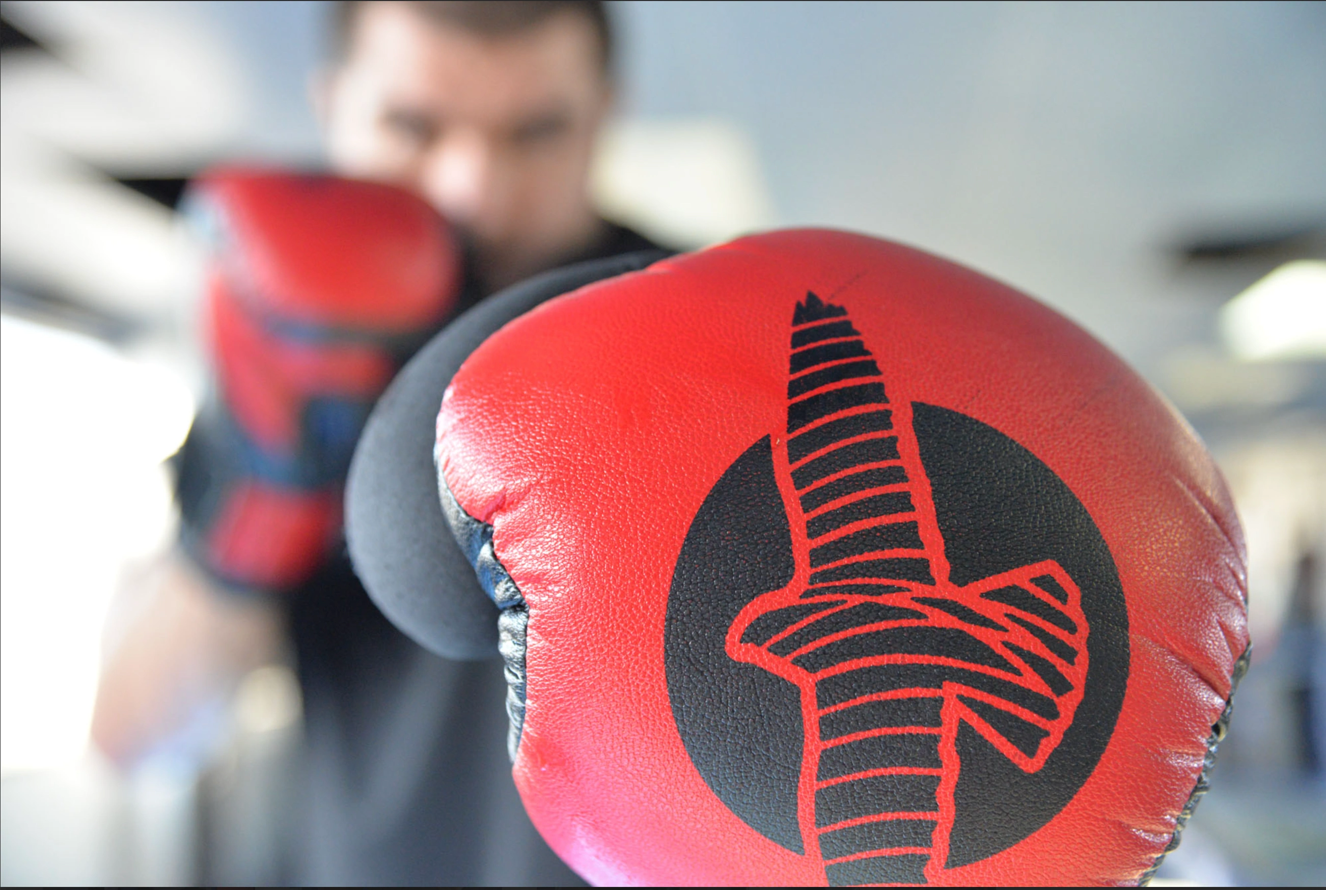 Steve sparring with one of the members