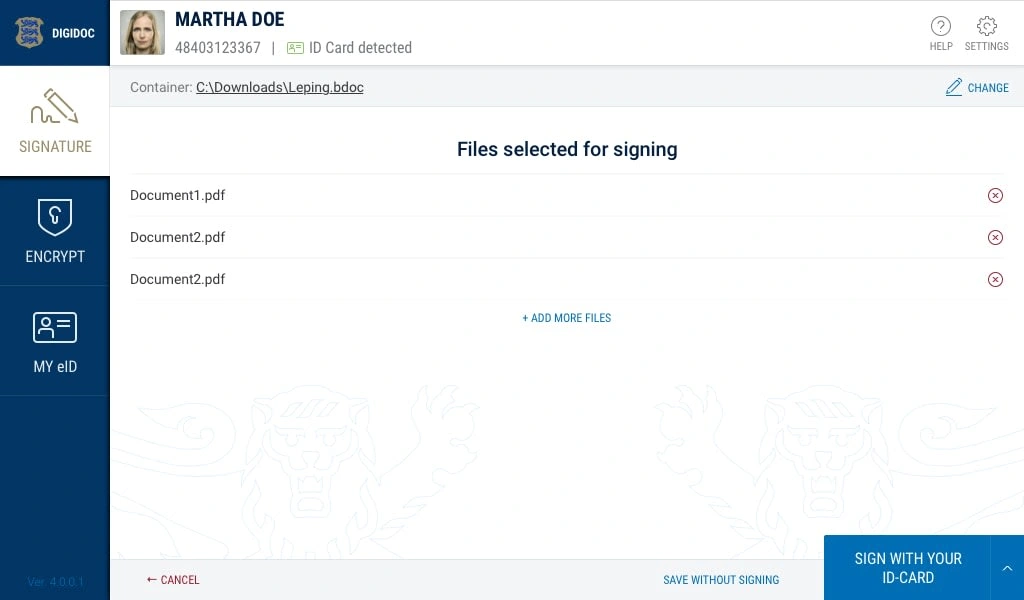 Digital signatures