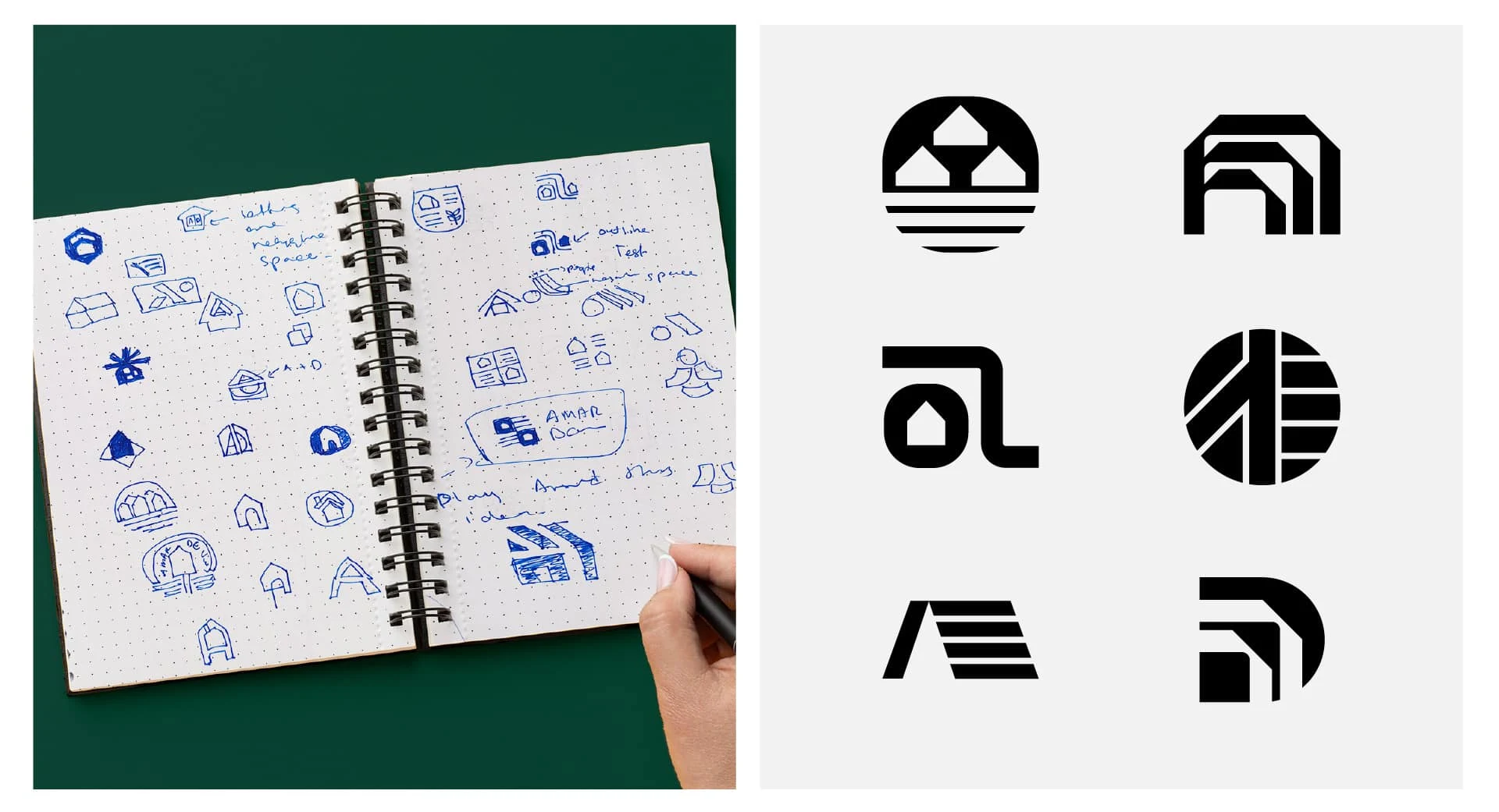 Amar Developments Logo Sketches & Concepts