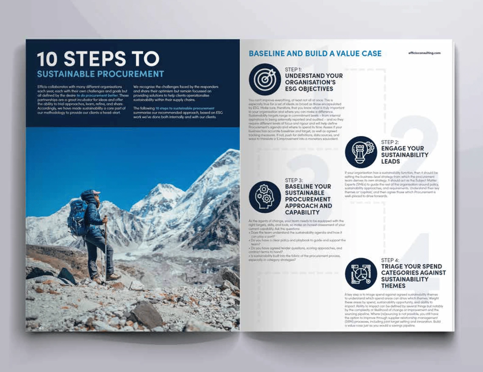 Infographic showing the journey of sustainable procurement.