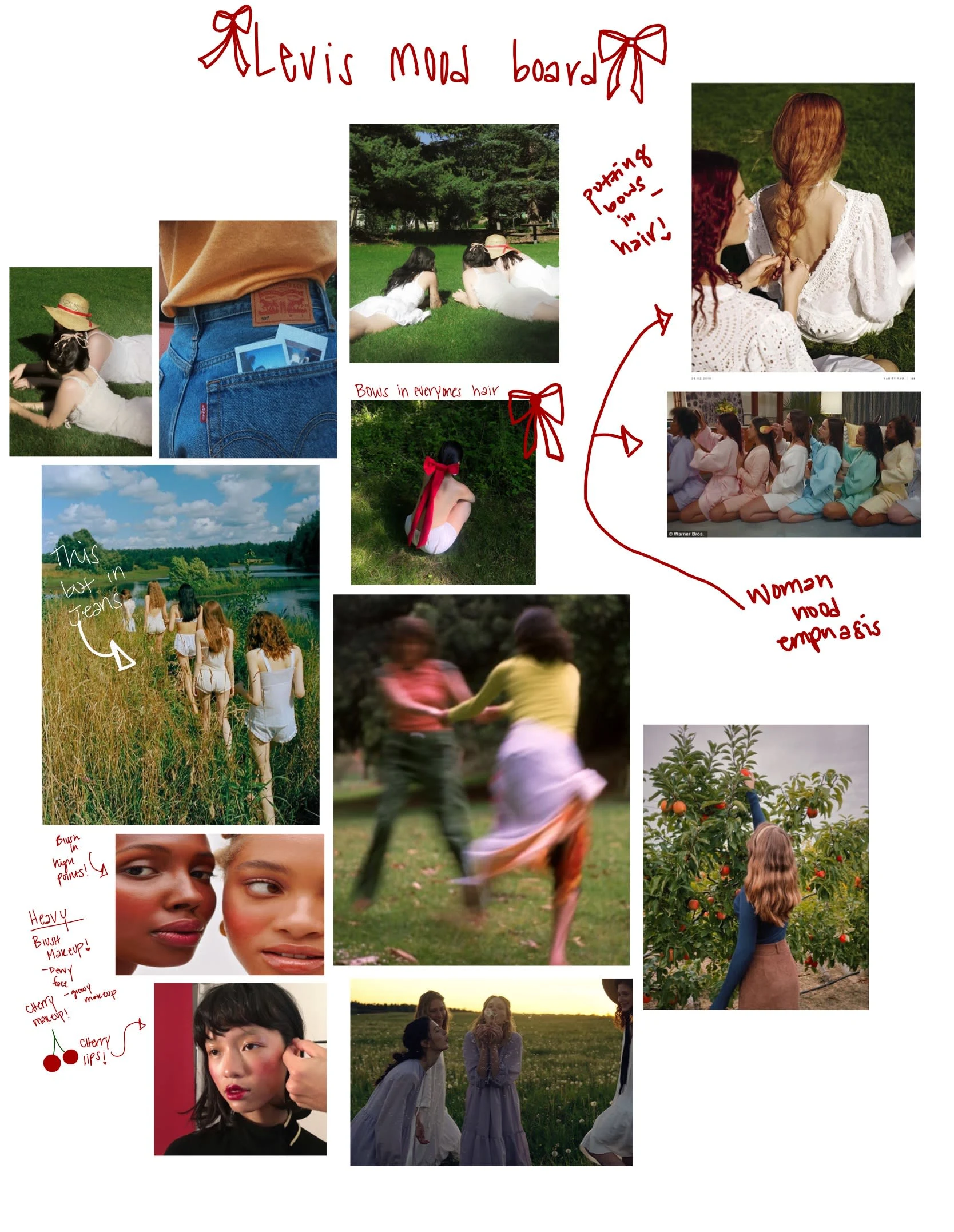 my mood board for my levis shoot I creative directed and edited.