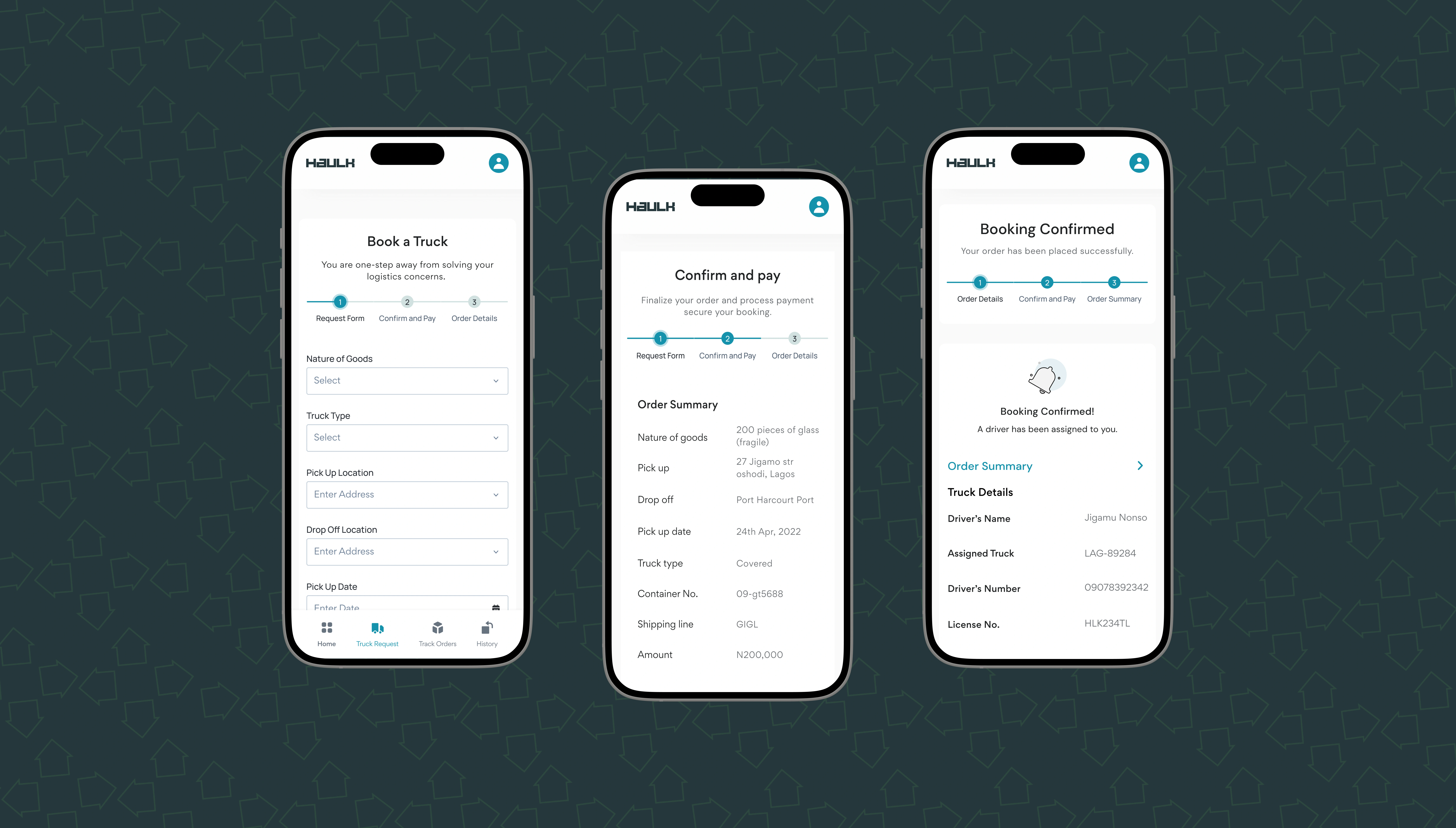 The 3-step truck booking process