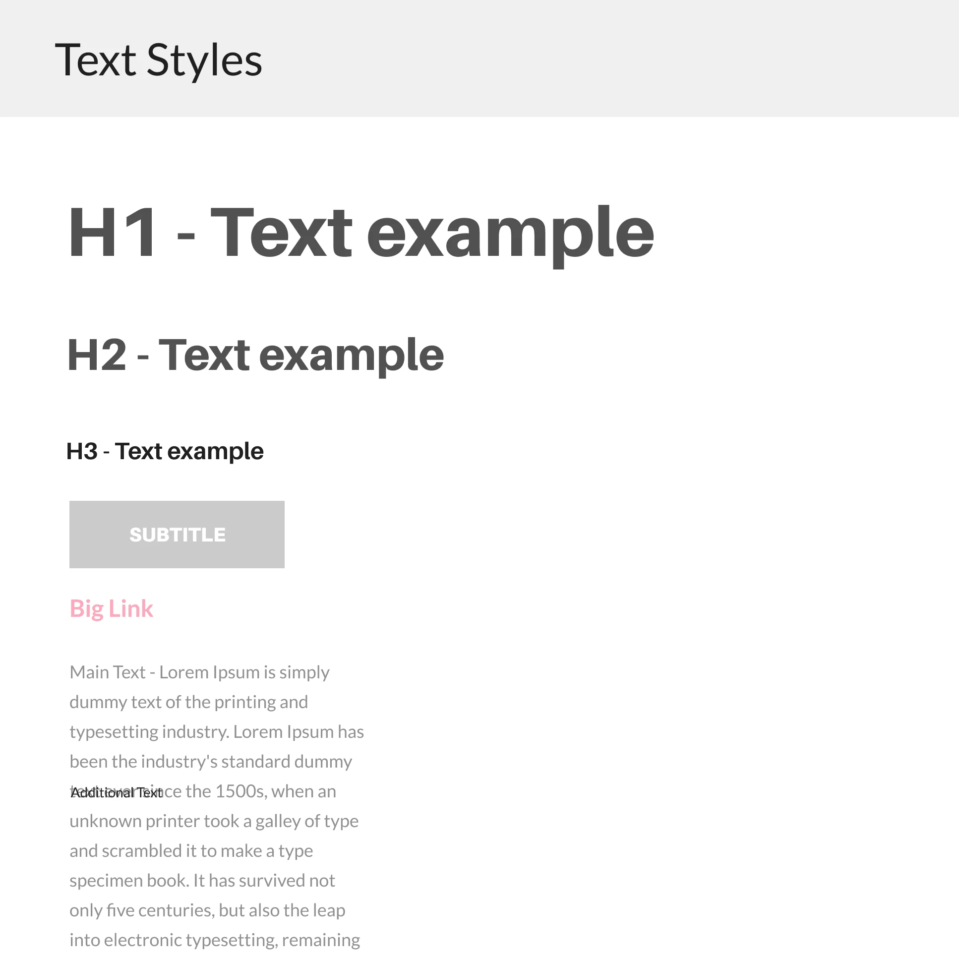 Text Styles