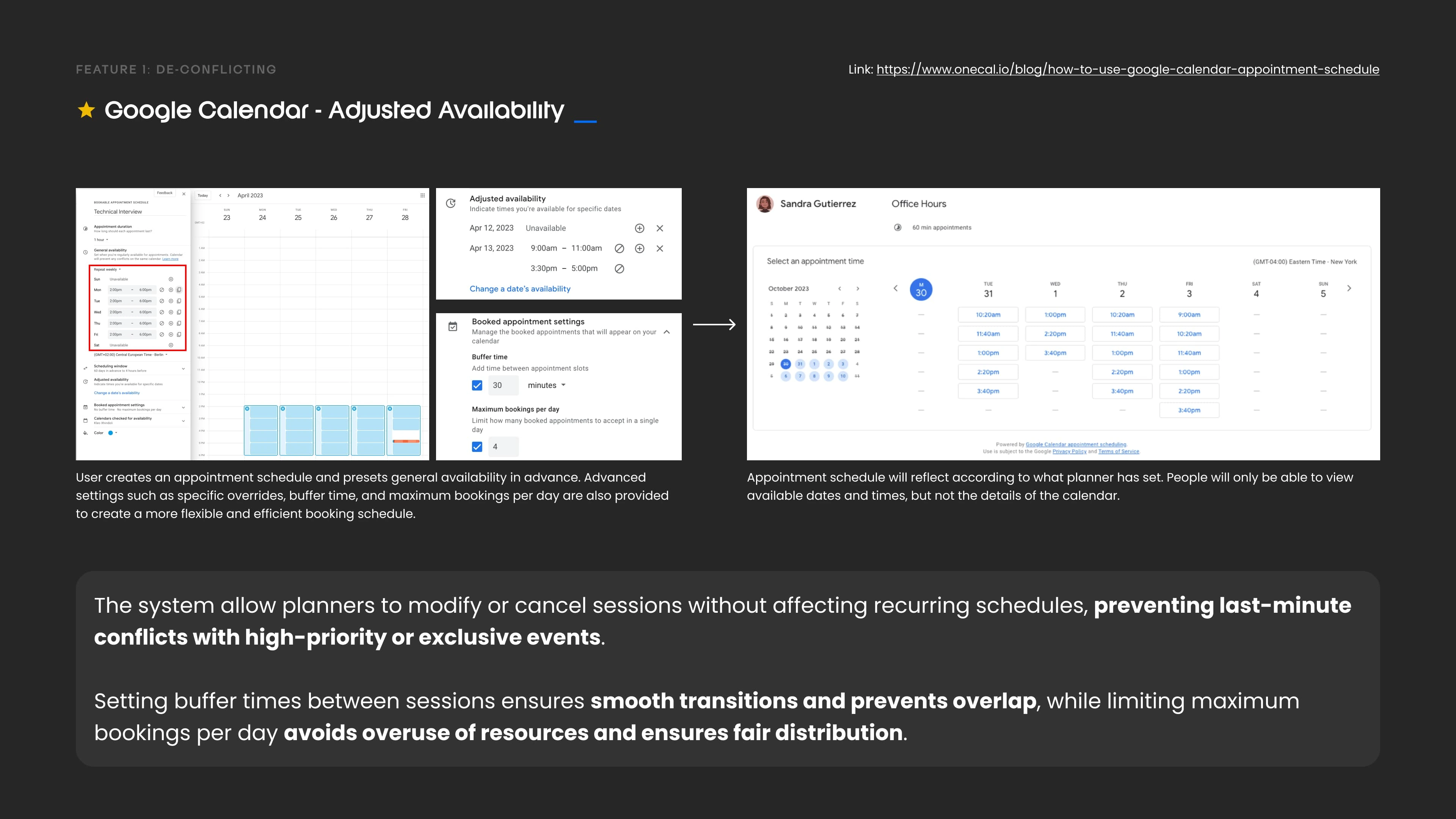 Google Calendar - Adjusted Availability