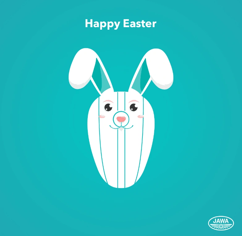 Easter joy rides in with Jawa! 🐰 Transformed the iconic petrol tank into a bunny masterpiece.