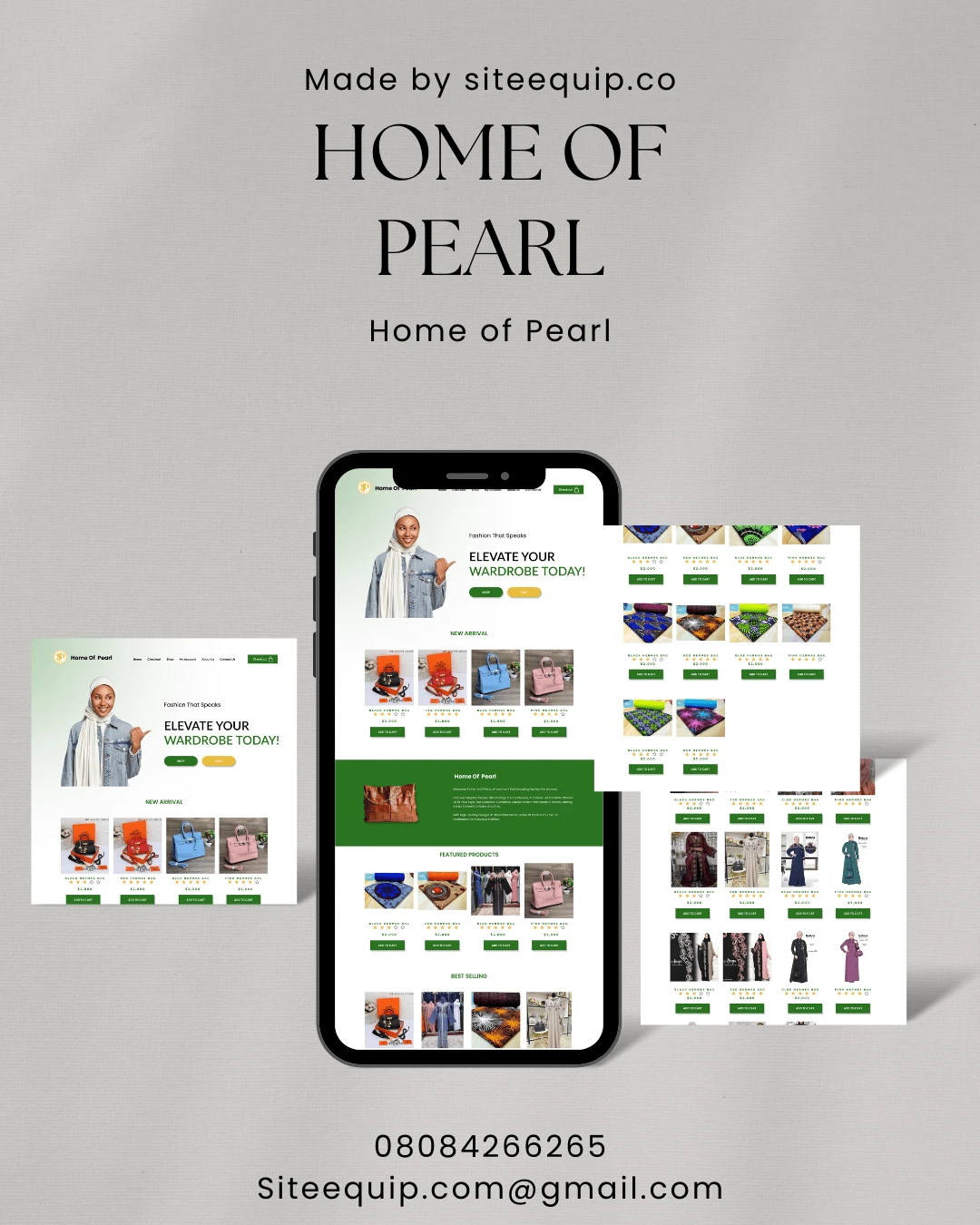 Home of Pearl was designed using Figma and developed using WordPress