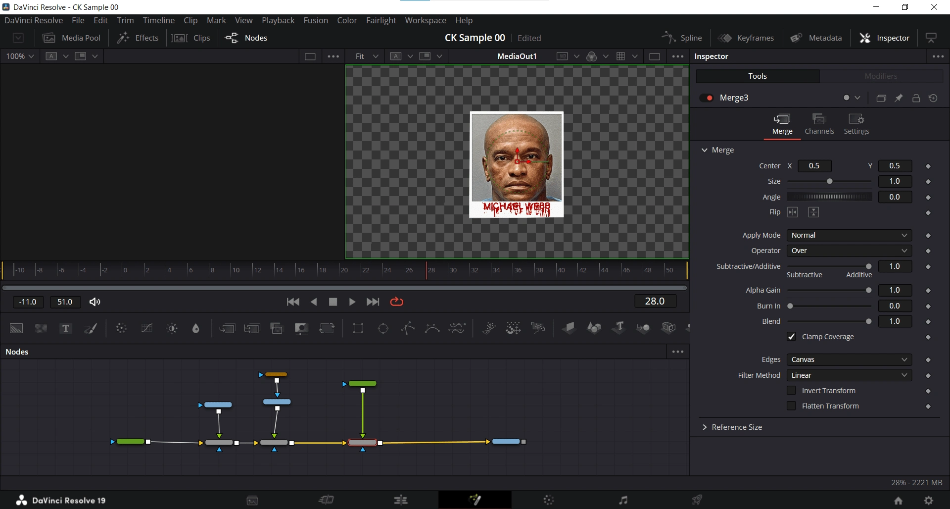 This is the fusion page on davinci resolve where I create all my motion graphics