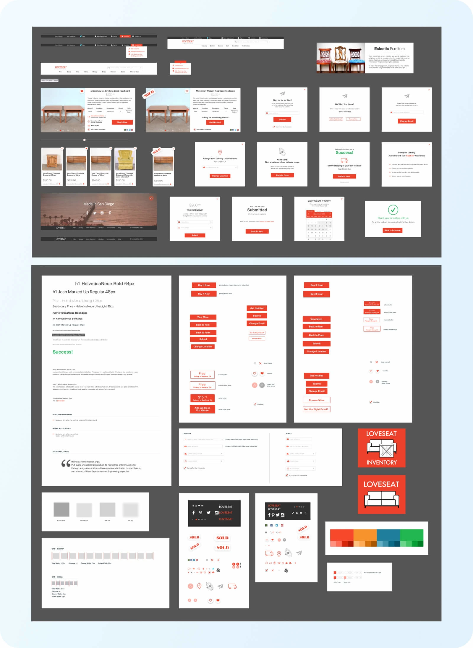 Image of the Loveseat.com design Style Guide