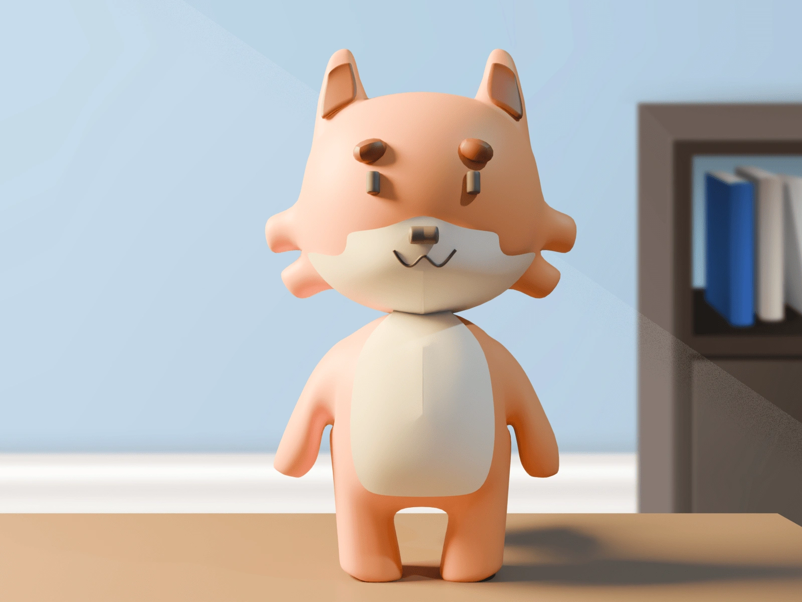 fox plushie toy for children 3d model 