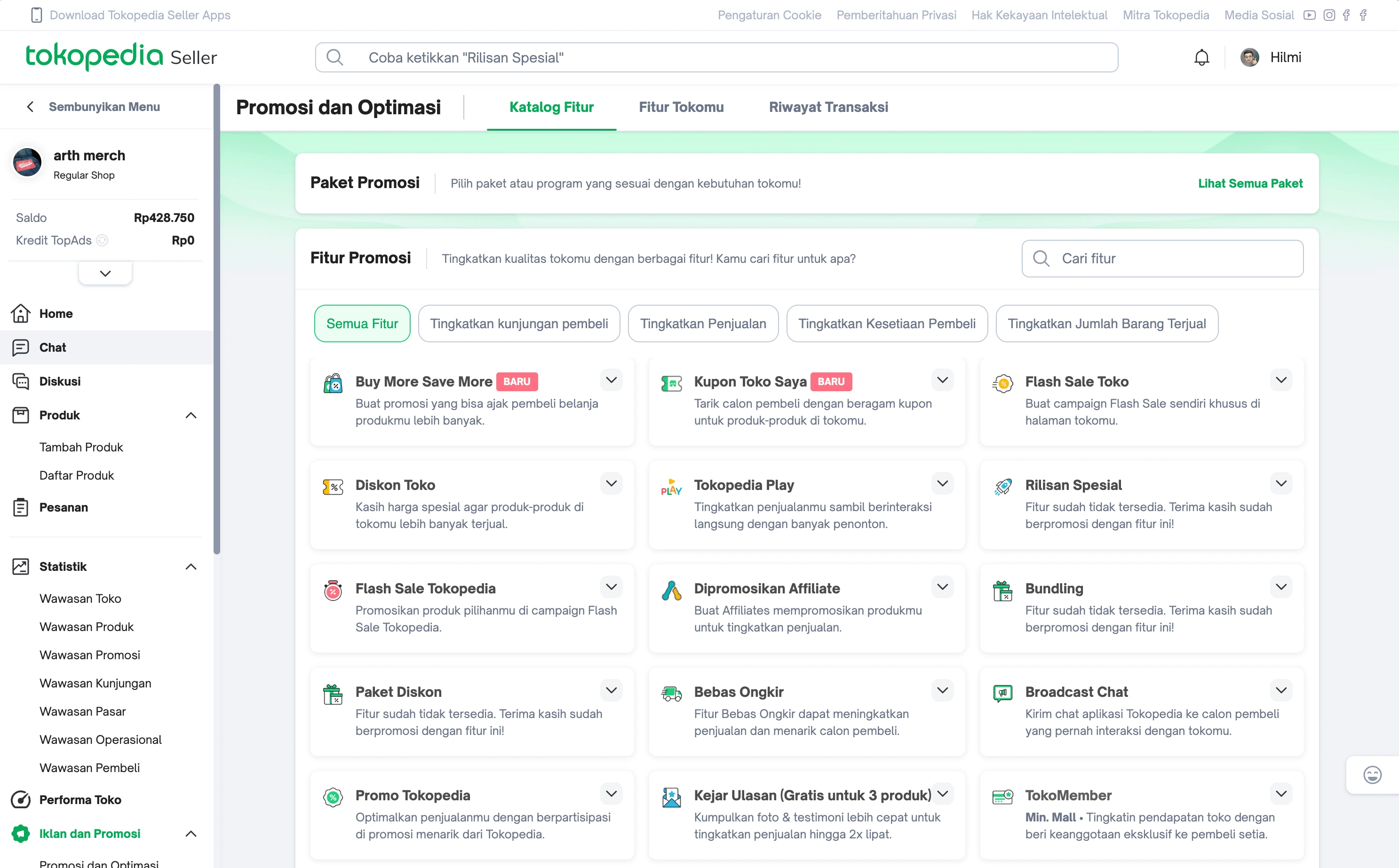 All Campaign Tools in Tokopedia