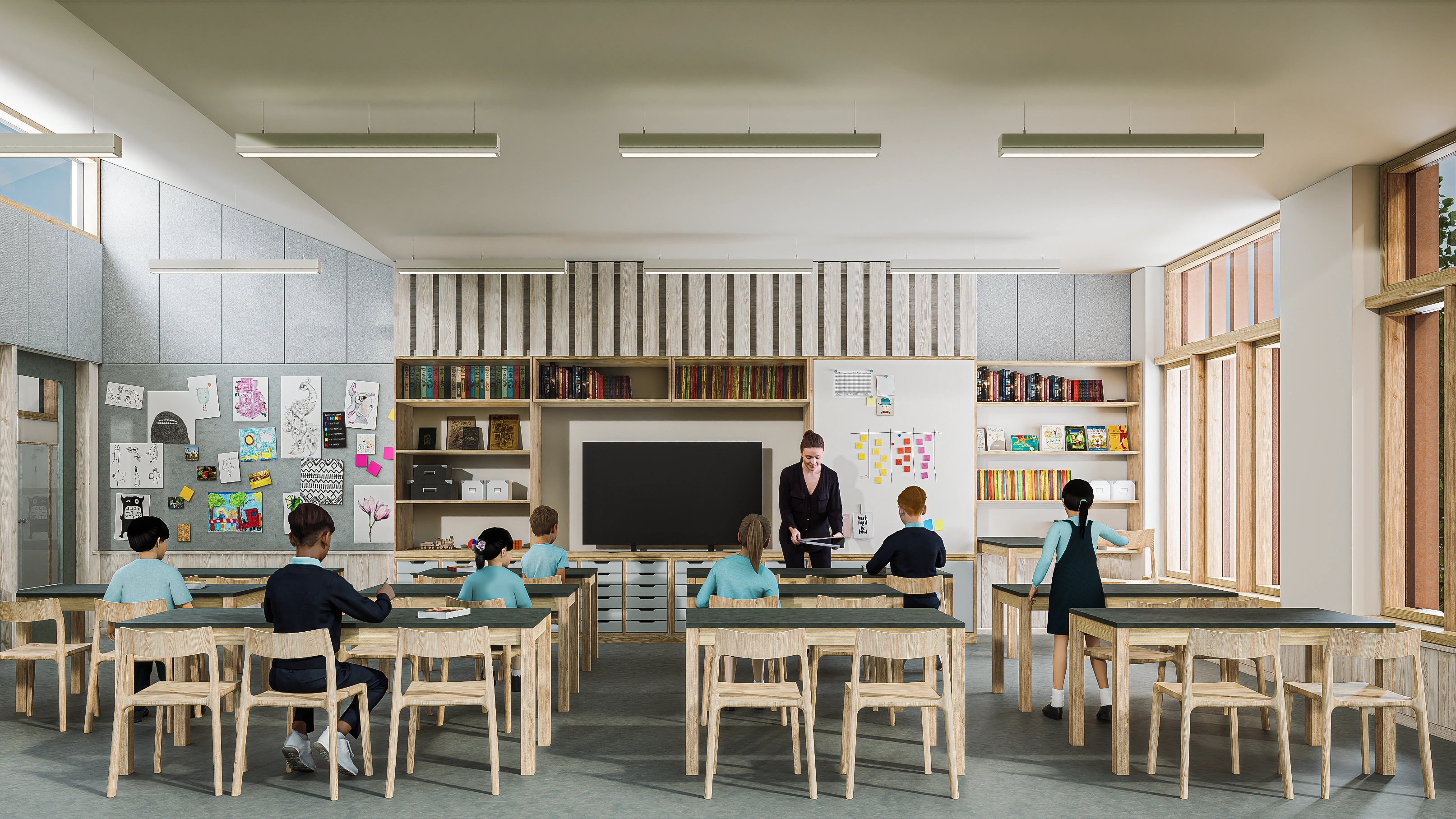 Internal view of a classroom