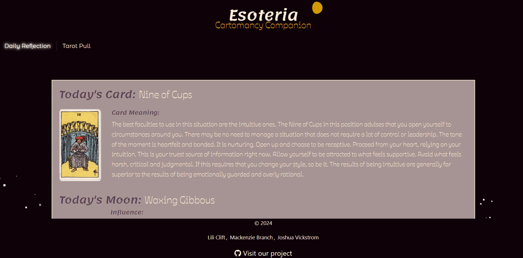 Home Page of https://lilicecilia23.github.io/Esoteria/