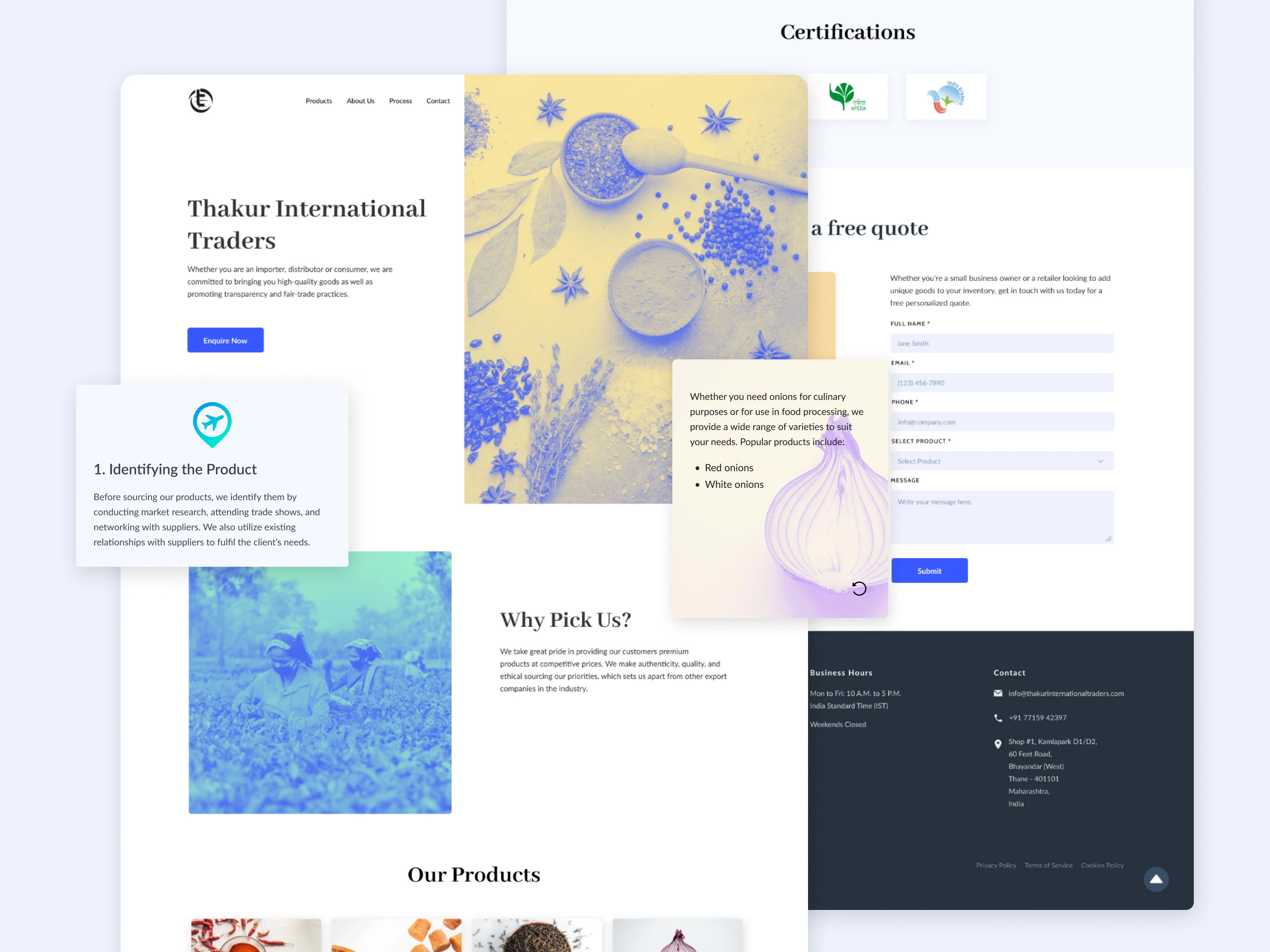 Landing Page (Stacked view)