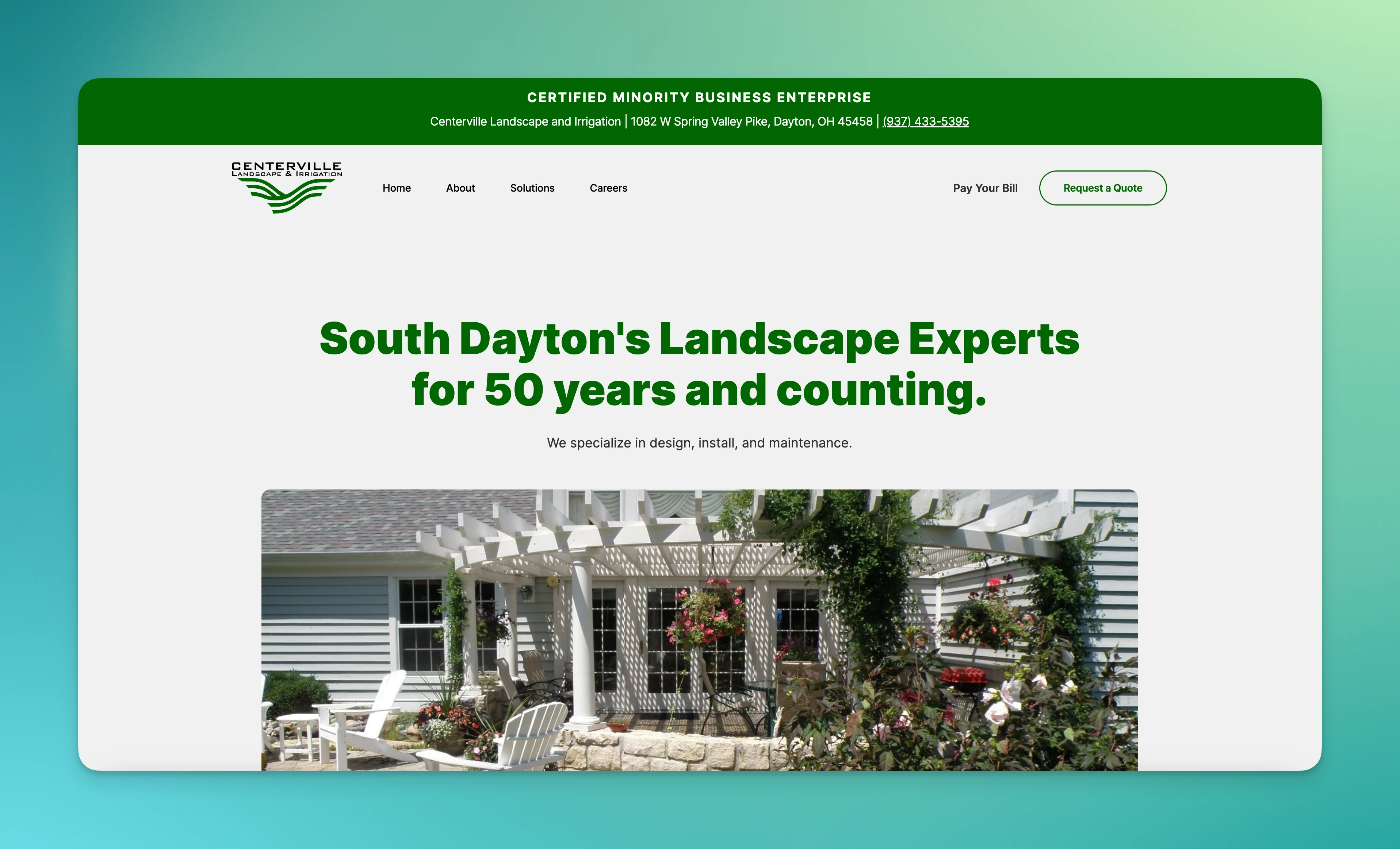 Centerville Landscape's new Home Page