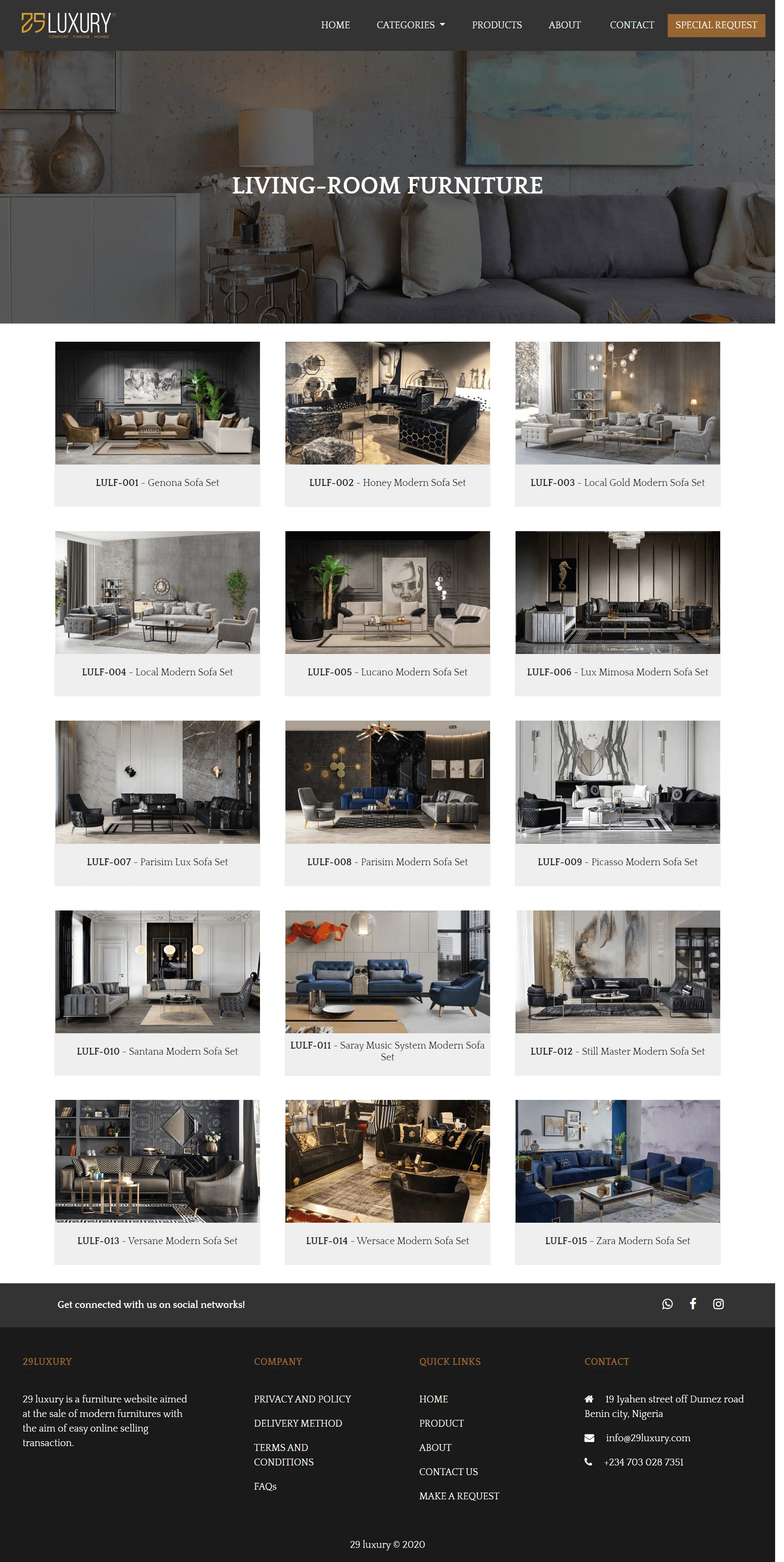 29luxury | living room furnitures