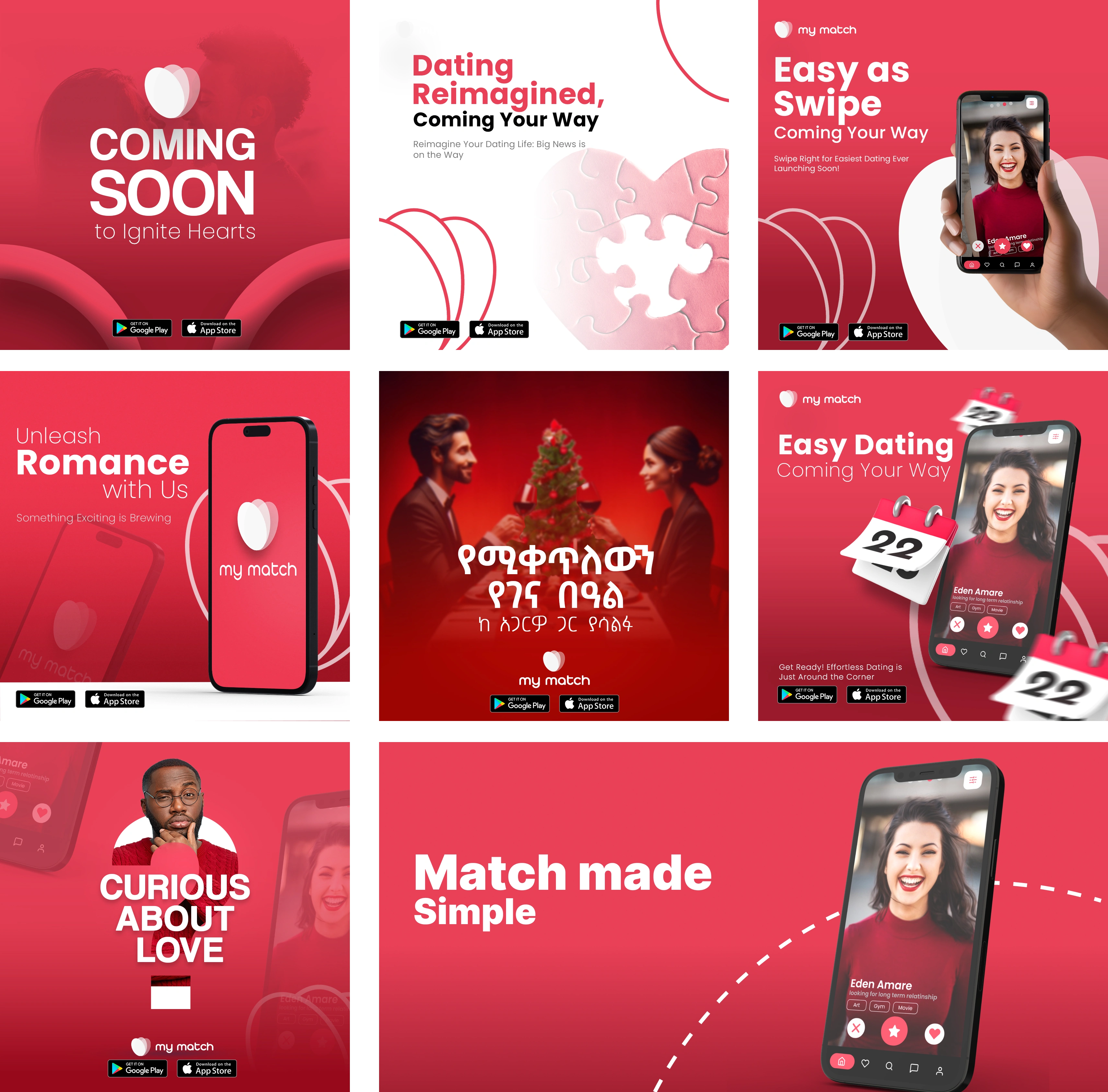 mymatch social media ad designs