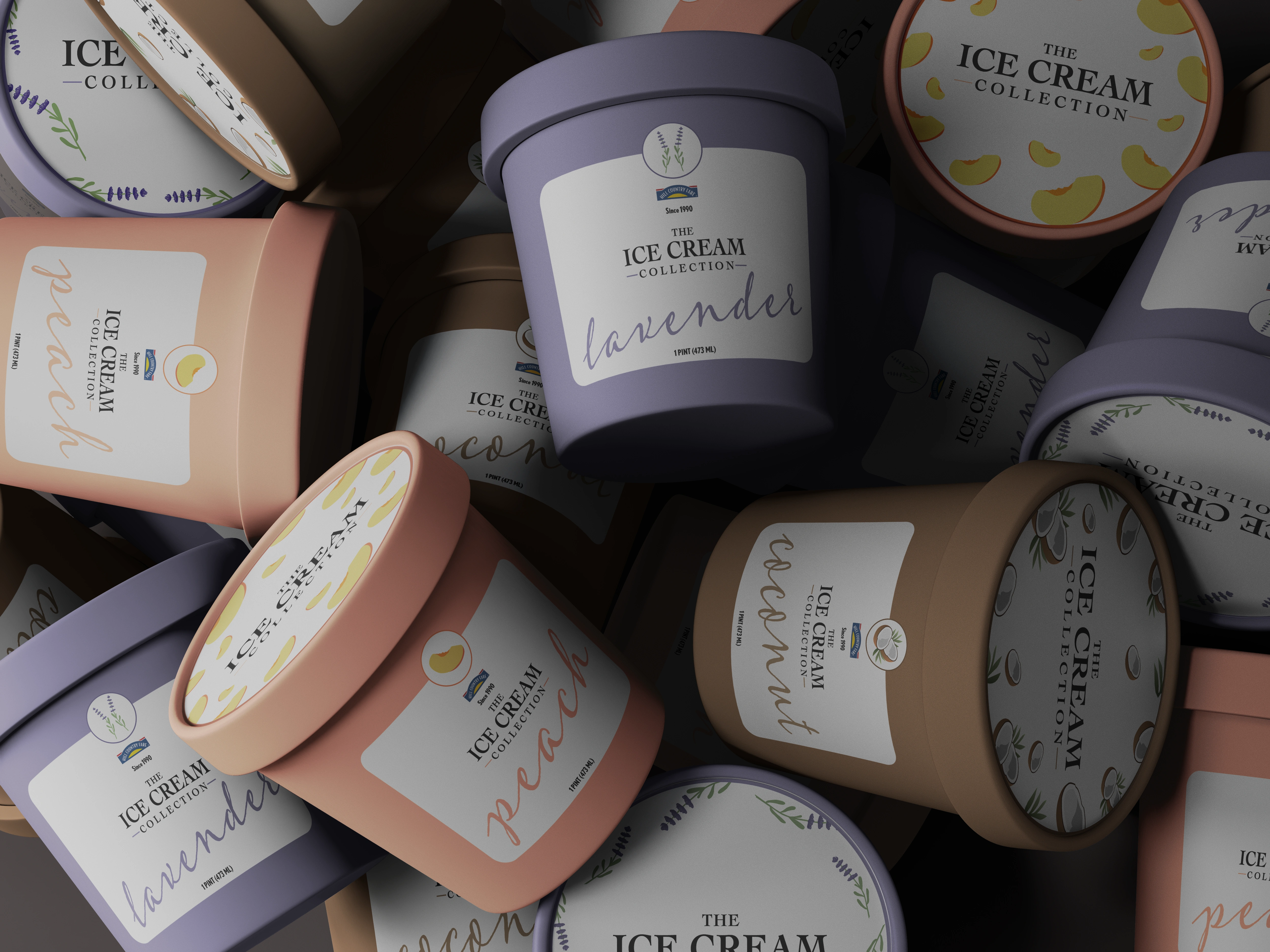 Hill Country Fare Ice Cream Collection Ice Cream Packaging Design