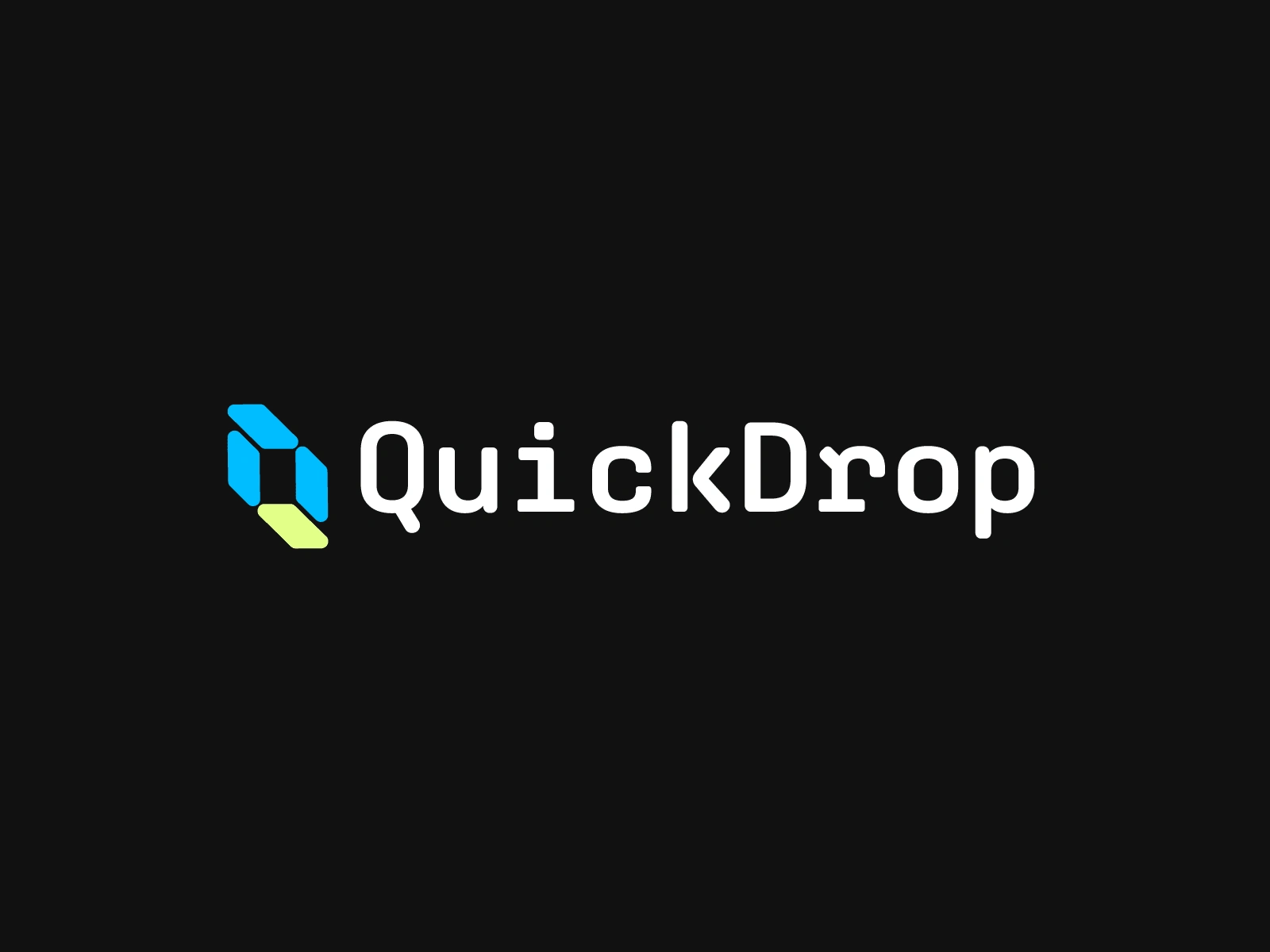 Quick drop logo for a delivery app