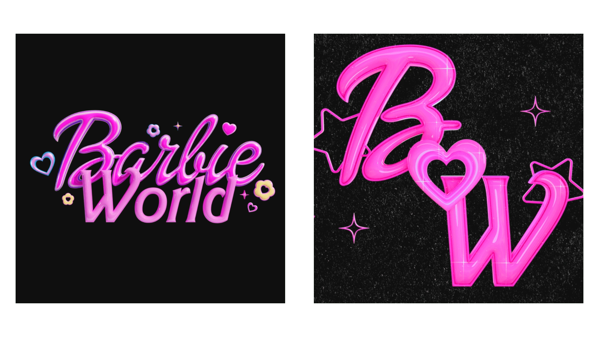 Barbie World Original Logo + Redesigned Brandmark Logo