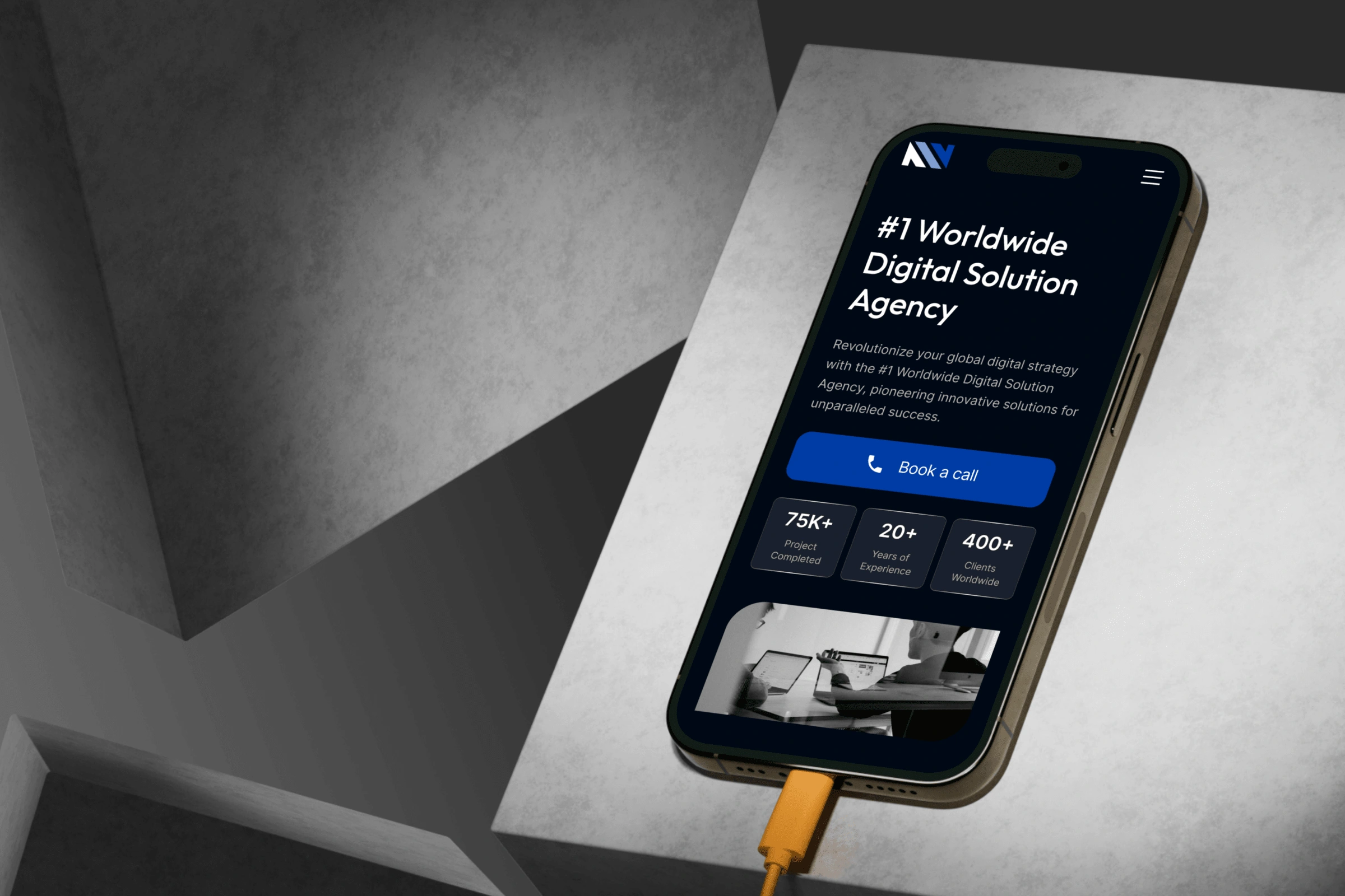 Responsive Landing Page Design - Mobile Version