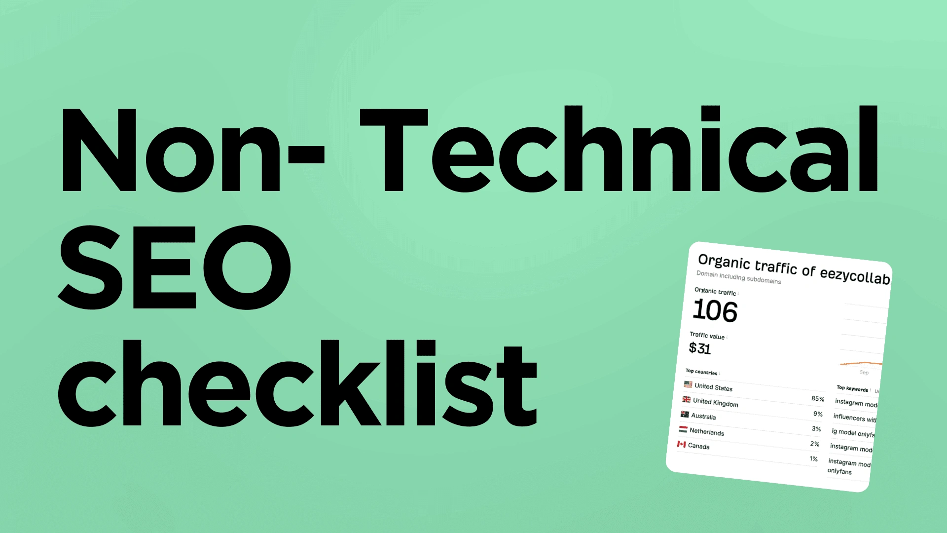 non-technical checklist for website